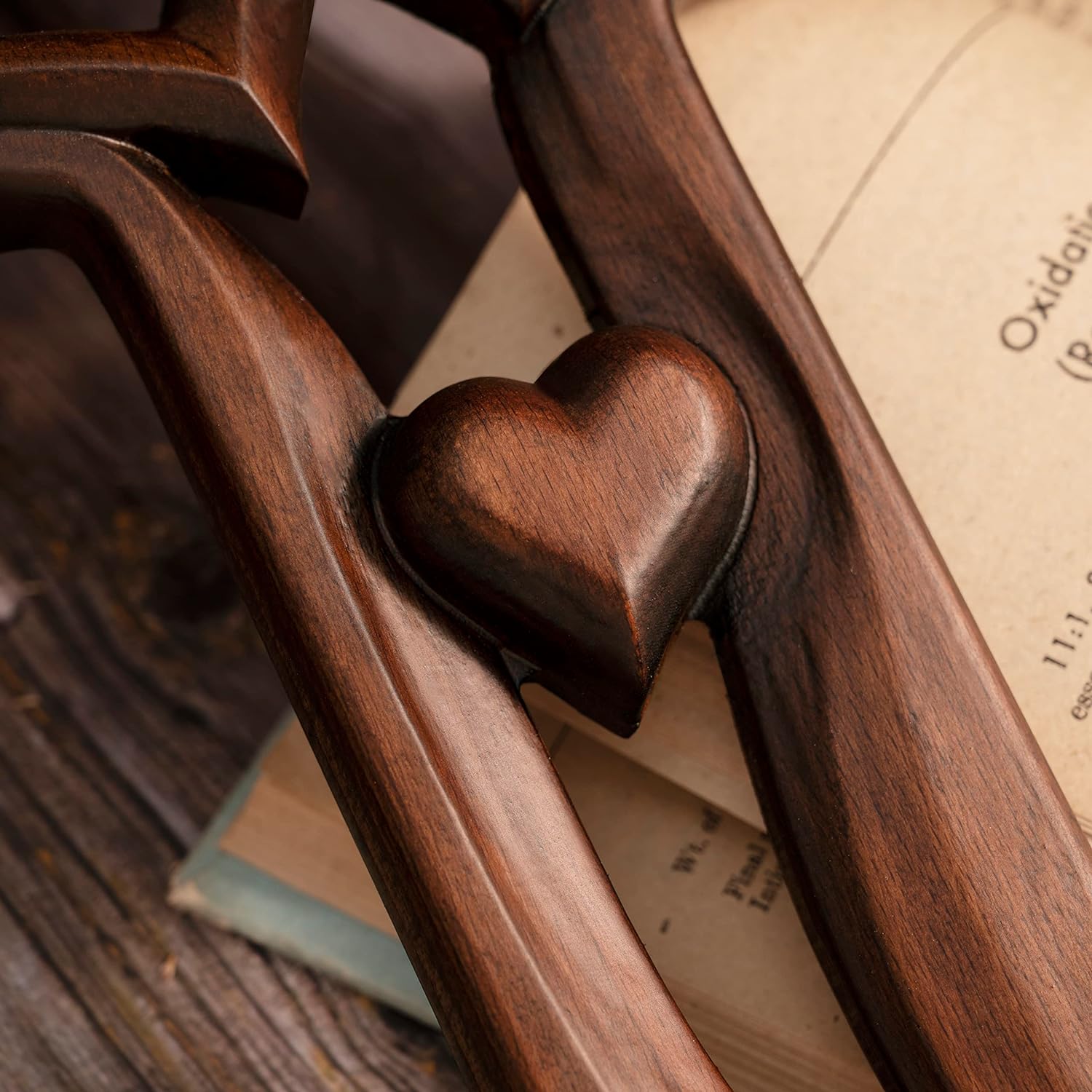 BGCOPPER Cruz de matrimonio para decoración de pared de amor, cruz de pared de corazón entrelazado de madera hecha a mano para boda, San Valentín,