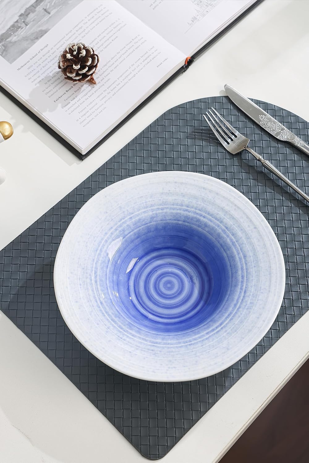 Tazón para pasta, cuenco grande para cocina, ensaladera, frutero para encimera de cocina, cuenco decorativo moderno para encimera de mesa, cuenco