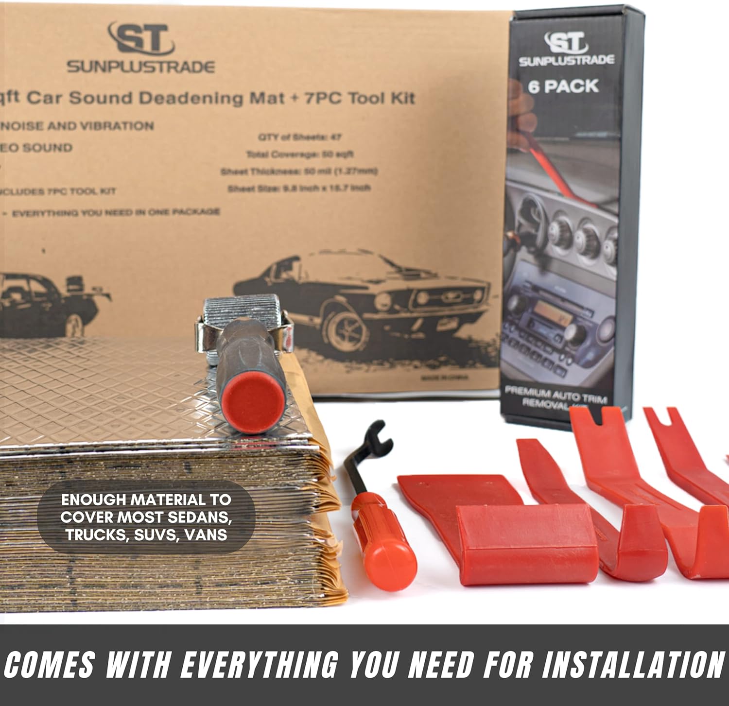 Amortiguador de sonido para automóviles, alfombrilla amortiguadora de sonido, aislamiento de ruido automotriz de butilo y material de amortiguación