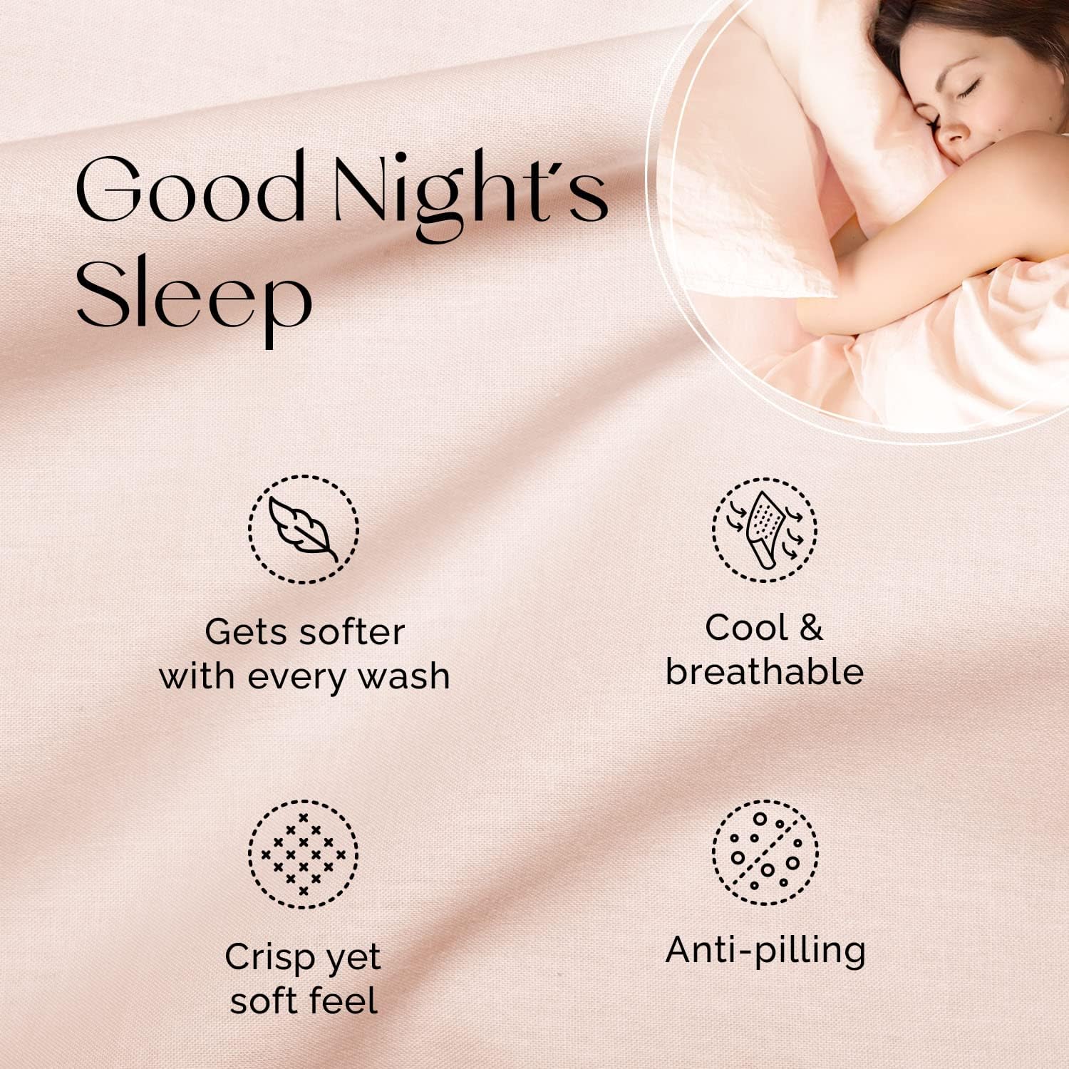 Everyday Sábana bajera ajustable de percal y 1 funda de almohada sin sábana plana o superior, 100% algodón, bolsillo profundo de 15 pulgadas,