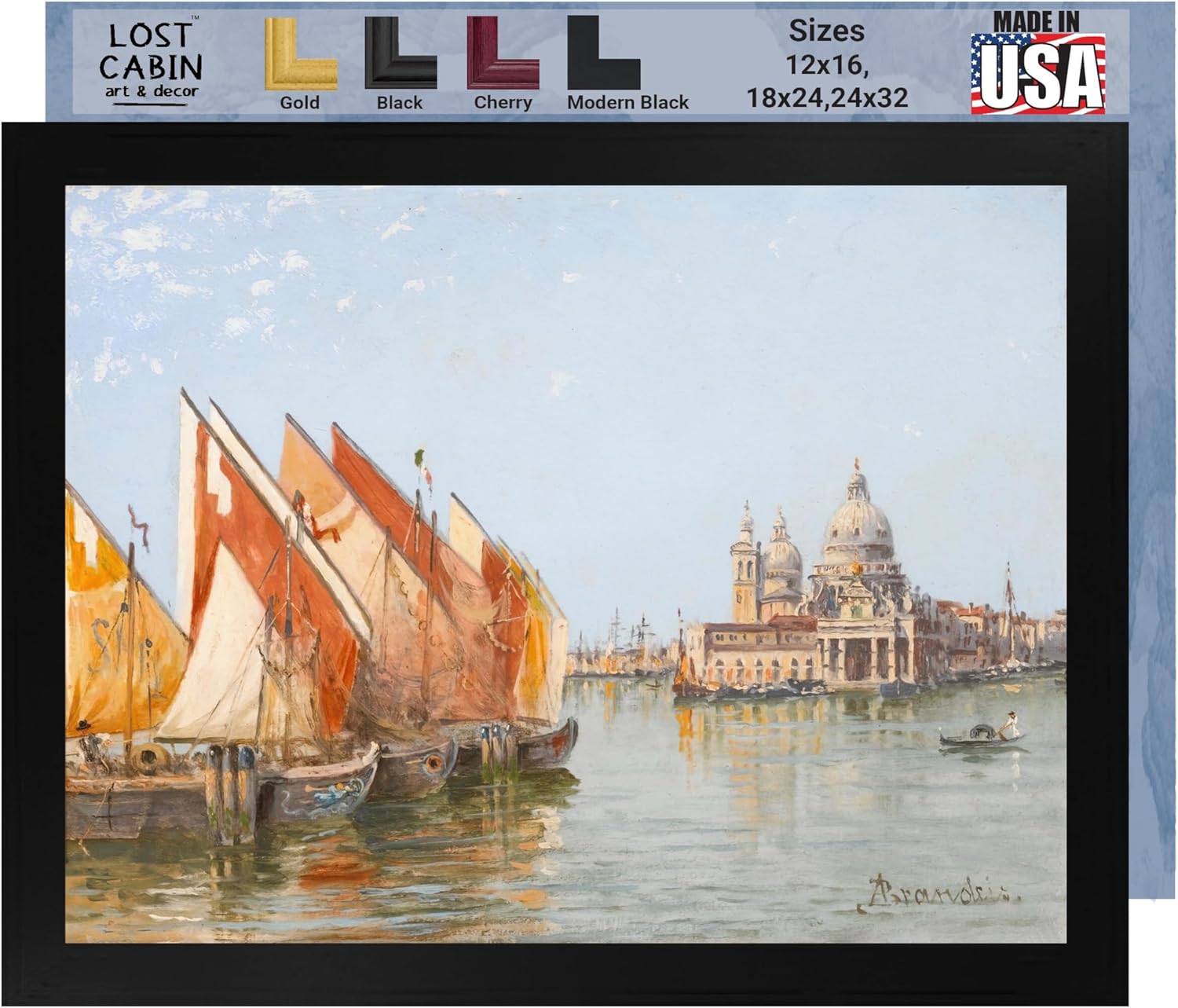 Lost Cabin Fishing Boats Venice por Antonietta Brandeis  Impresión sin marco  Reproducción de pinturas de obras de arte finas  Regalo de póster