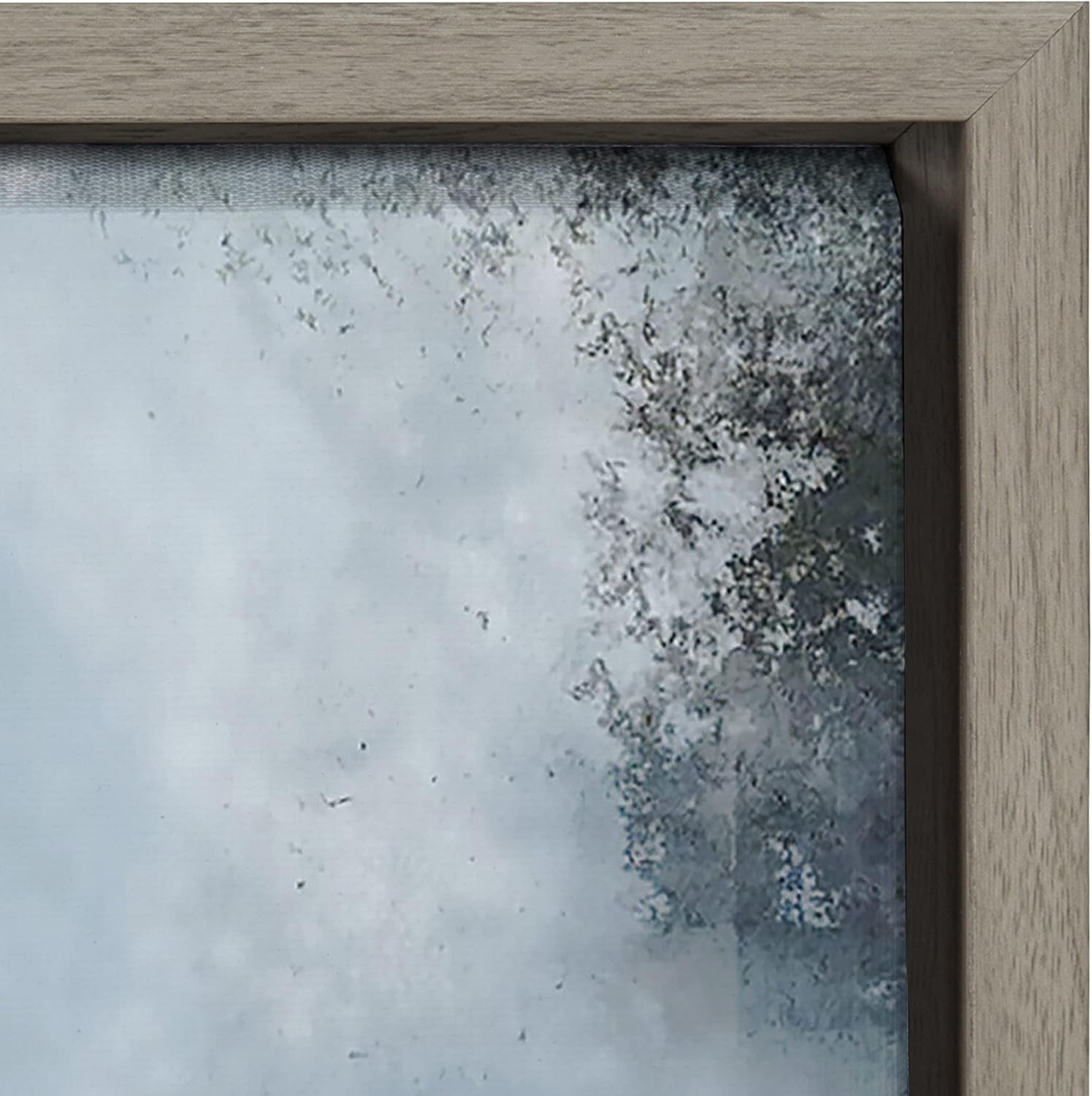 Kate and Laurel Sylvie Aqua Abstract 1 lienzo enmarcado para pared, diseño de Amy Lighthall, 23 x 33 pulgadas, gris, impresión artística decorativa