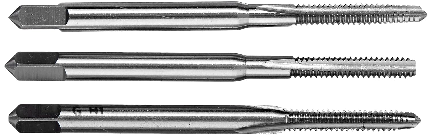 Kodiak Cutting Tools KCT200154 – Juego de roscadores manuales fabricados en Estados Unidos, incluye tapones cónicos, enchufe y grifos inferiores,