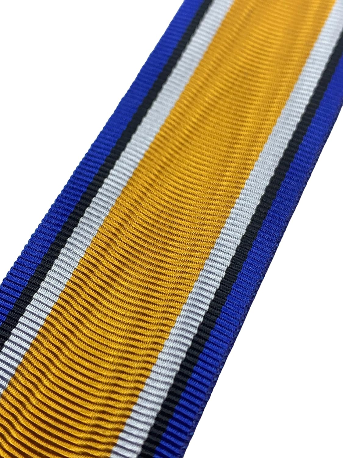 Cinta de medalla de repuesto de la Primera Guerra Mundial, medalla de guerra británica, medalla de tamaño completo (12 pulgadas)