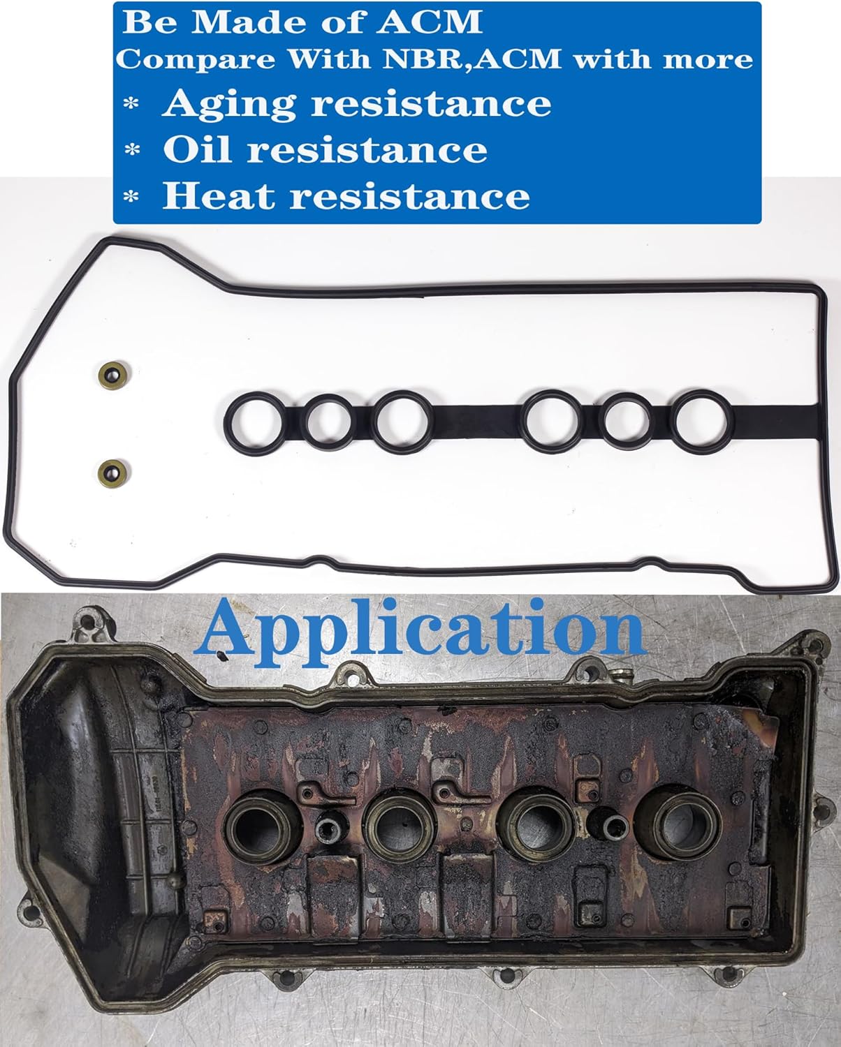 VS50542R 2000-2008 Compatible con junta de cubierta de válvula de motor Toyota, Gromets y sellos de tubo de bujía, Celica Corolla Matrix MR2 Spyder