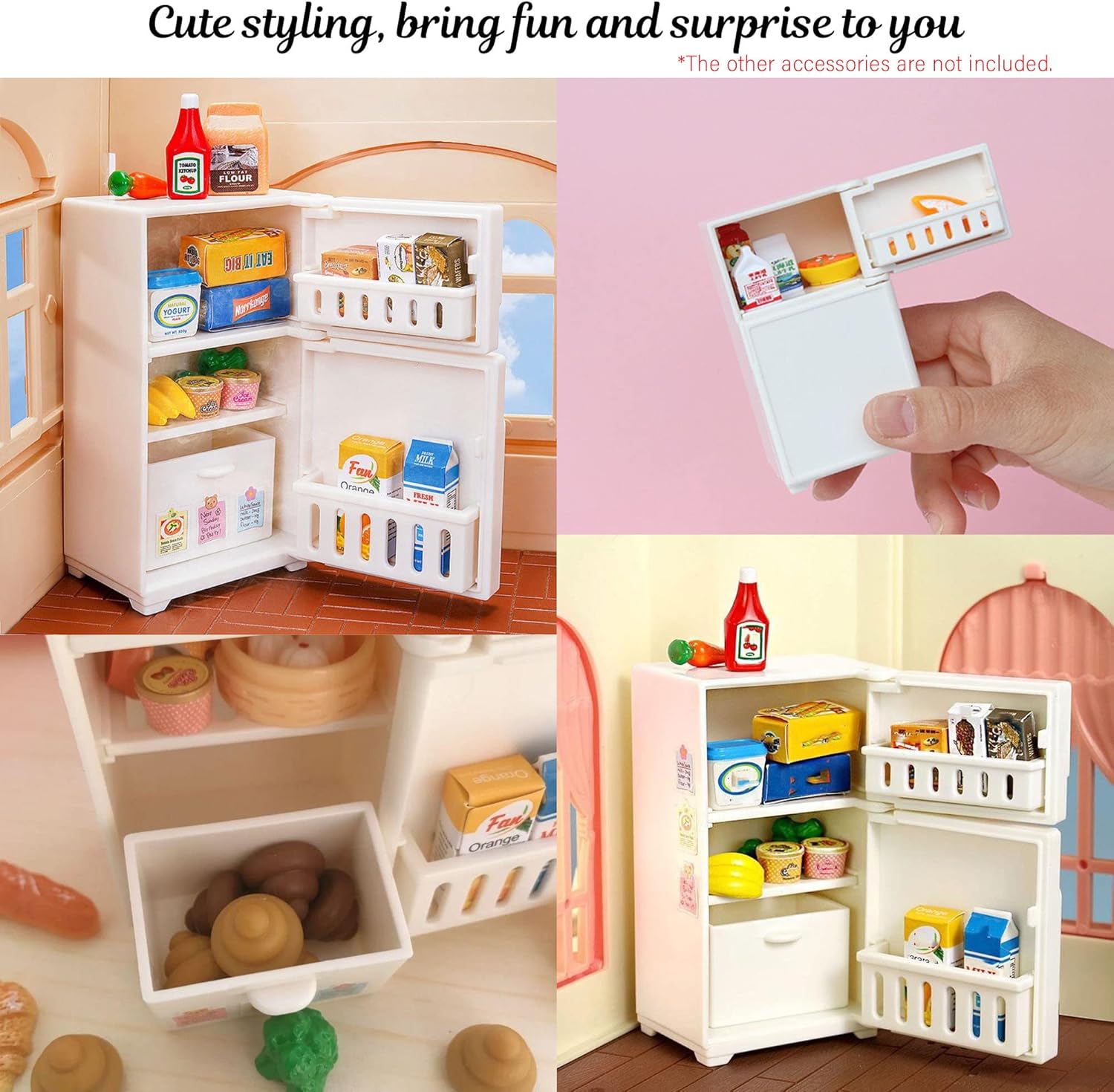 Ezebesta Mini imanes únicos para refrigerador, novedosos imanes en miniatura para pizarras blancas, mapas y metal, divertidos accesorios de cocina