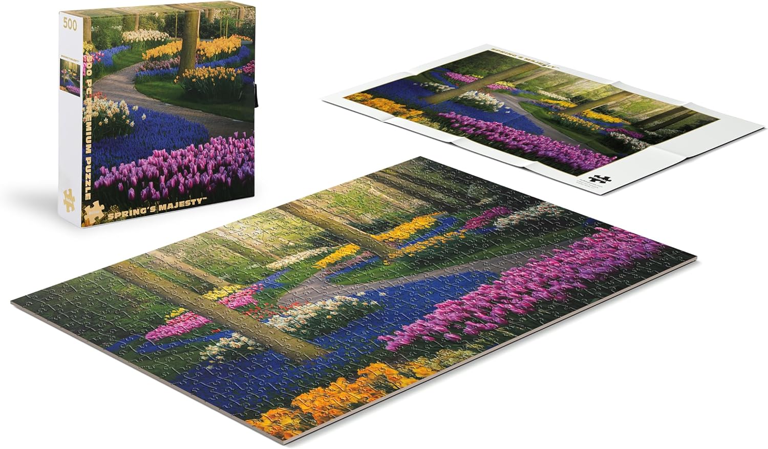 Buffalo Games – Oro – Spring Majesty – Rompecabezas de 500 piezas para adultos – Rompecabezas desafiante perfecto para noches de juego – 500 piezas