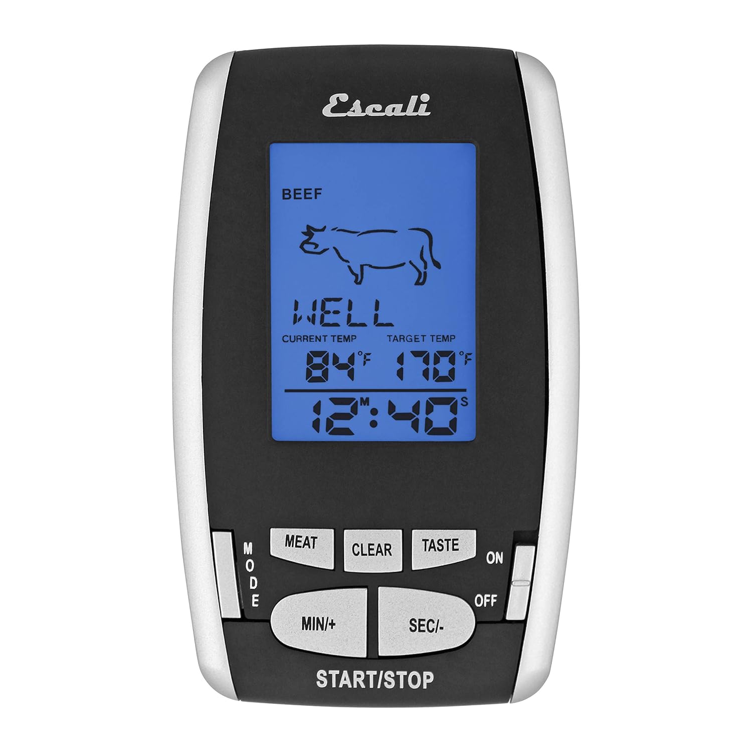 Escali DHRW1 – Termómetro inalámbrico para barbacoa, carne, pescado, temporizador y temporizador, rango de 200 pies213.3 ft, sonda segura para horno