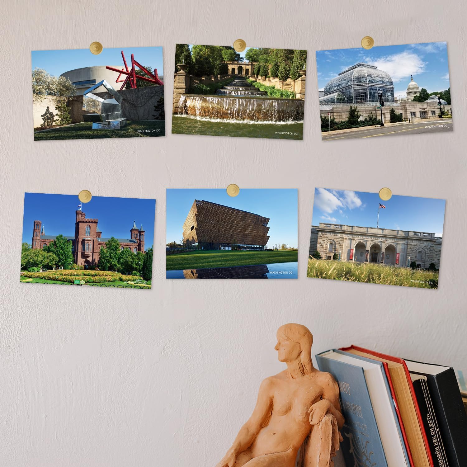 Paquete de 20 postales vintage de Estados Unidos Washington DC paisaje, tarjetas postales de todo el mundo, tarjetas de felicitación para viajes del