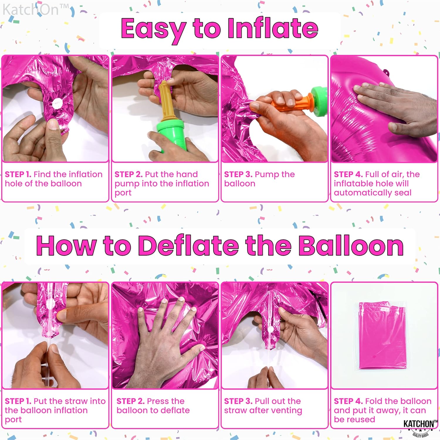 KatchOn, Globo rosa intenso del número 50, 40 pulgadas, globo rosa intenso de cumpleaños 50, decoraciones de cumpleaños 50 para mujer, globo rosa