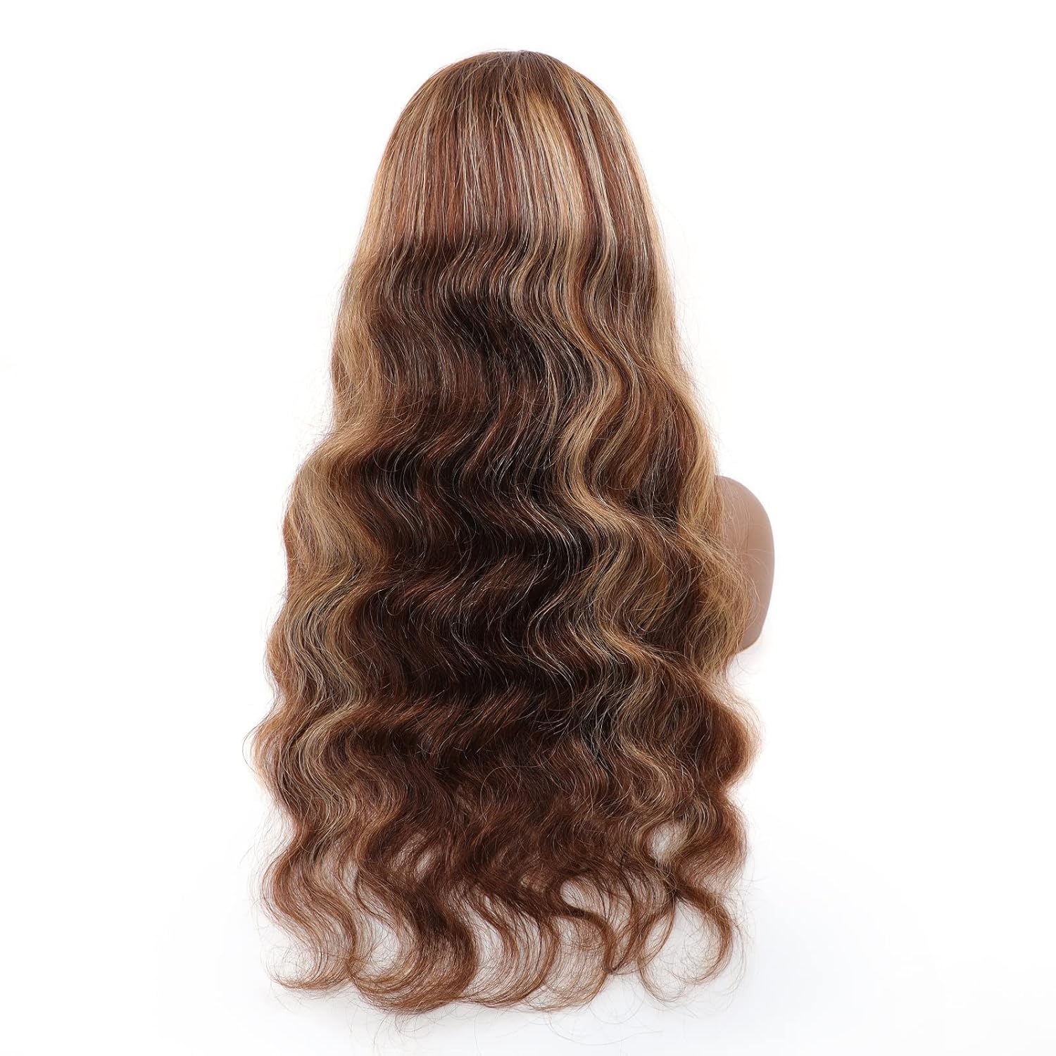 BLY Pelucas de cabello humano con encaje frontal transparente HD de 13 x 4, densidad del 250 %, peluca de cabello humano con reflejos degradados, 24