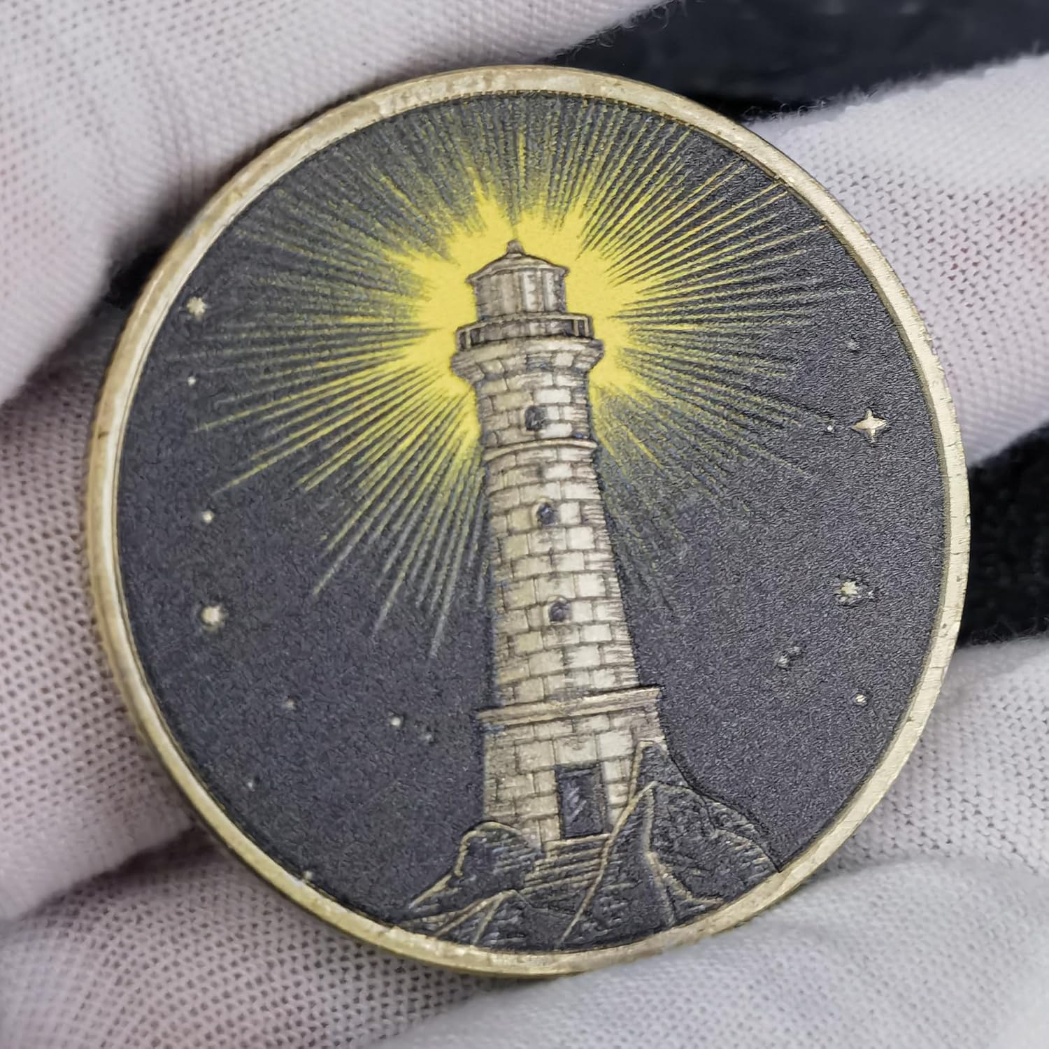 Faro sobriedad chip inspirador luz y resistencia emblema AA medallón novedad desafío moneda bolsillo abrazo token