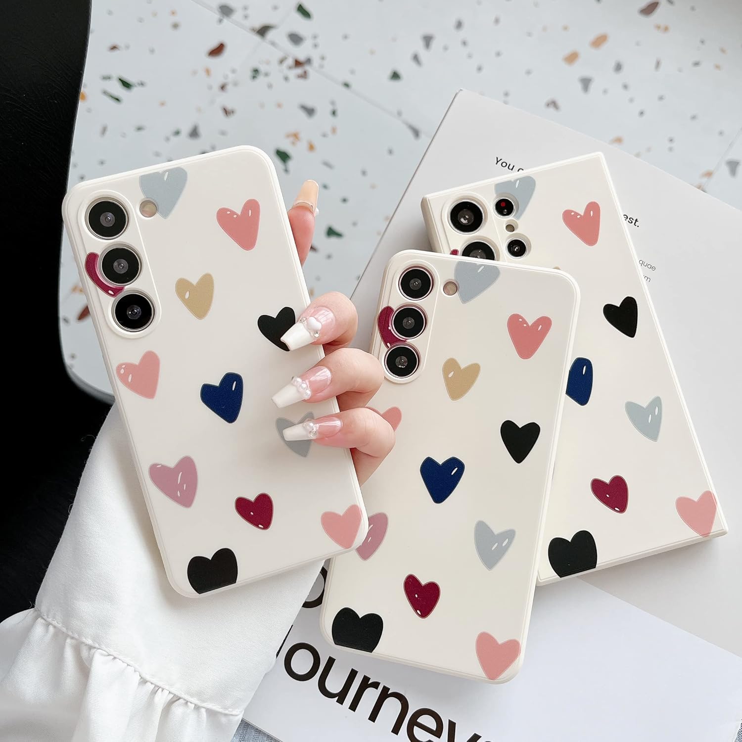Jmltech Funda Galaxy S23 Ultra para Samsung Galaxy S23 Ultra 5G, diseño lindo de silicona líquida suave, protección de cámara, funda protectora de
