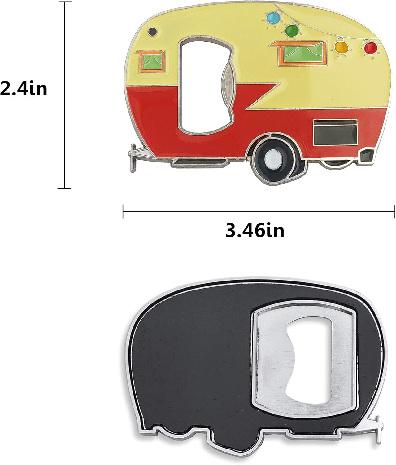 Abrebotellas magnético con adhesivo magnético para nevera, abridor de botellas de caravana, abrebotellas de cerveza, idea de regalo única para