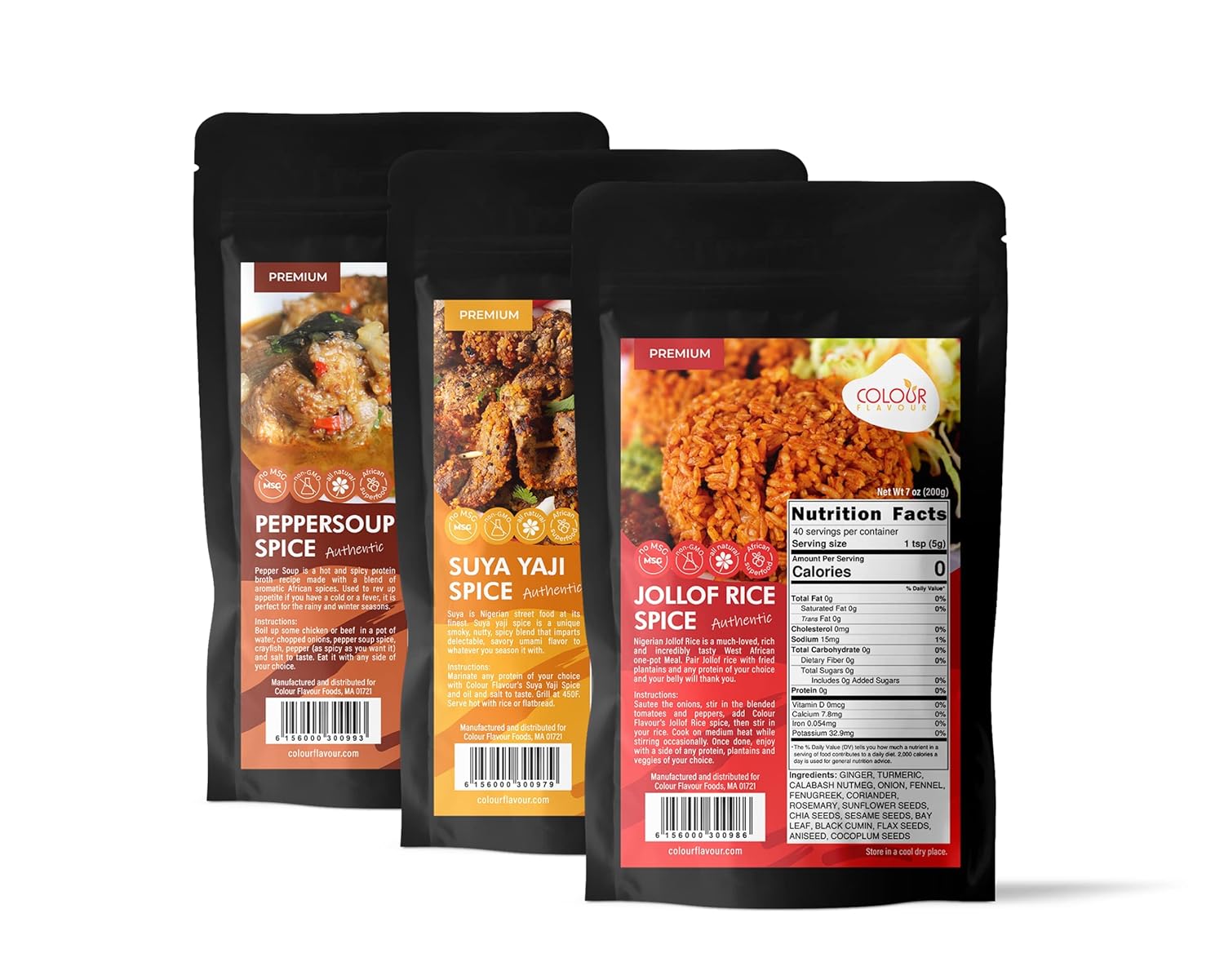 Colour Flavour Jollof Rice Spice  Sabroso arroz Jollof ahumado en minutos  El condimento perfecto para el arroz  Hecho con hierbas y superalimentos