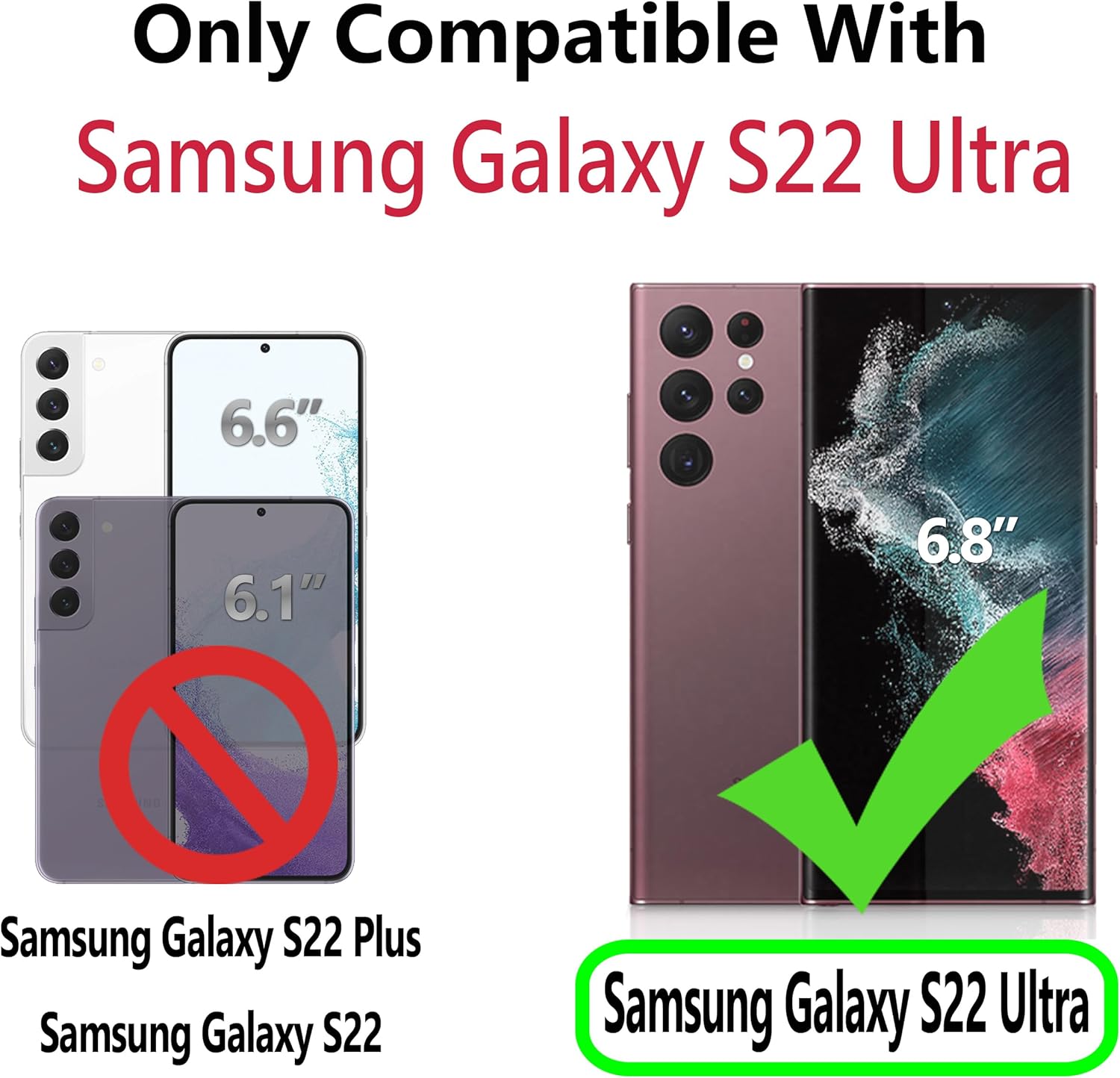 Funda tipo cartera para Samsung Galaxy S22 Ultra, con bloqueo RFID, tarjetero de crédito, funda de piel sintética a juego para Samsung S22 Ultra,