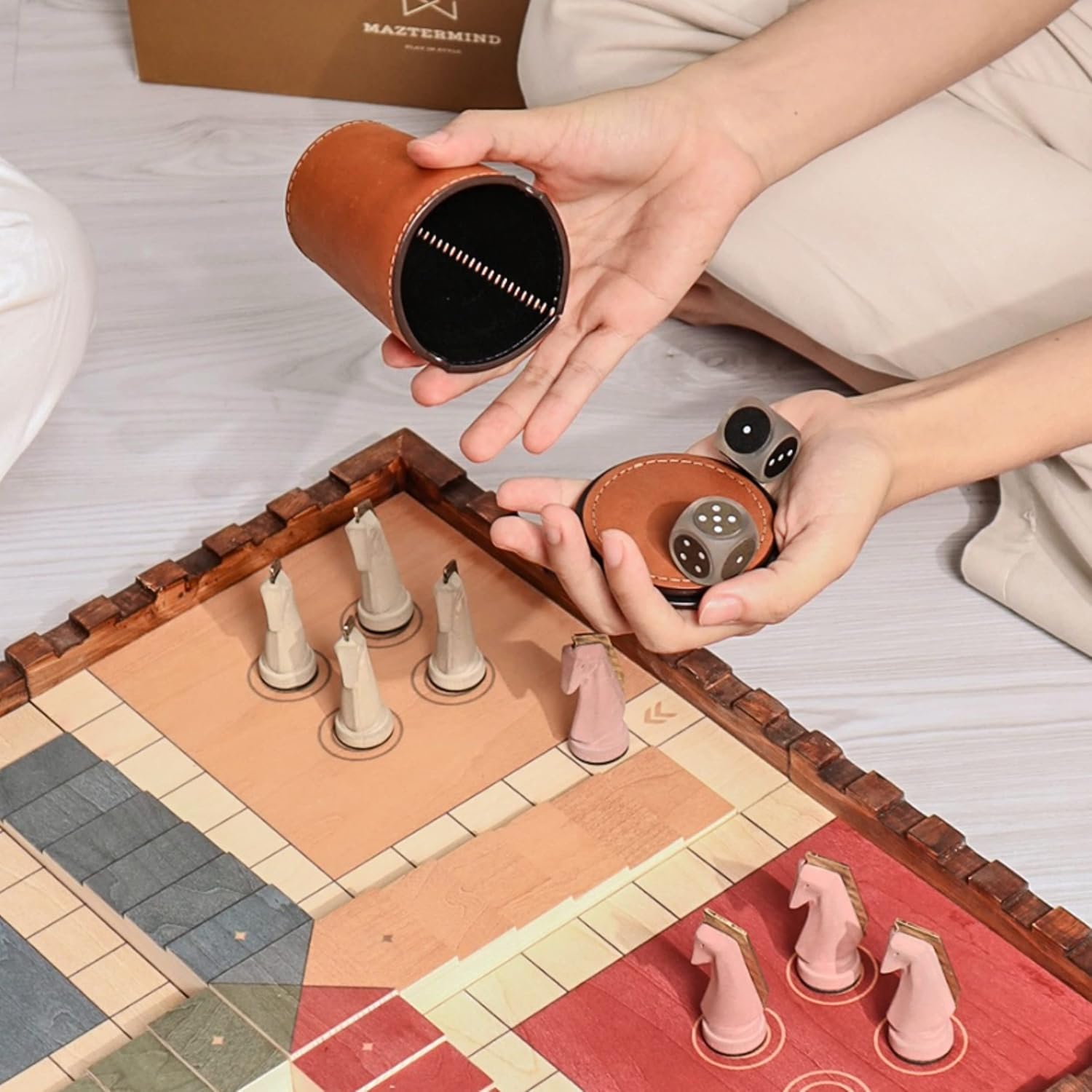 Taza de dados de cuero con tapa, vaso profesional para dados, coctelera silenciosa, perfecta para juegos de dados de casino, juegos de dados y tazas