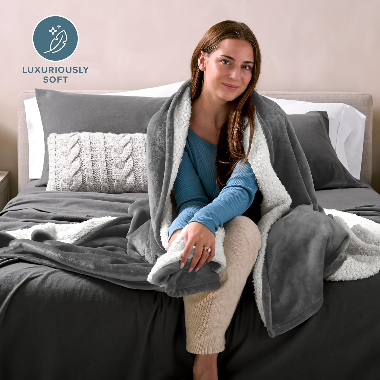 Bare Home Manta sherpa