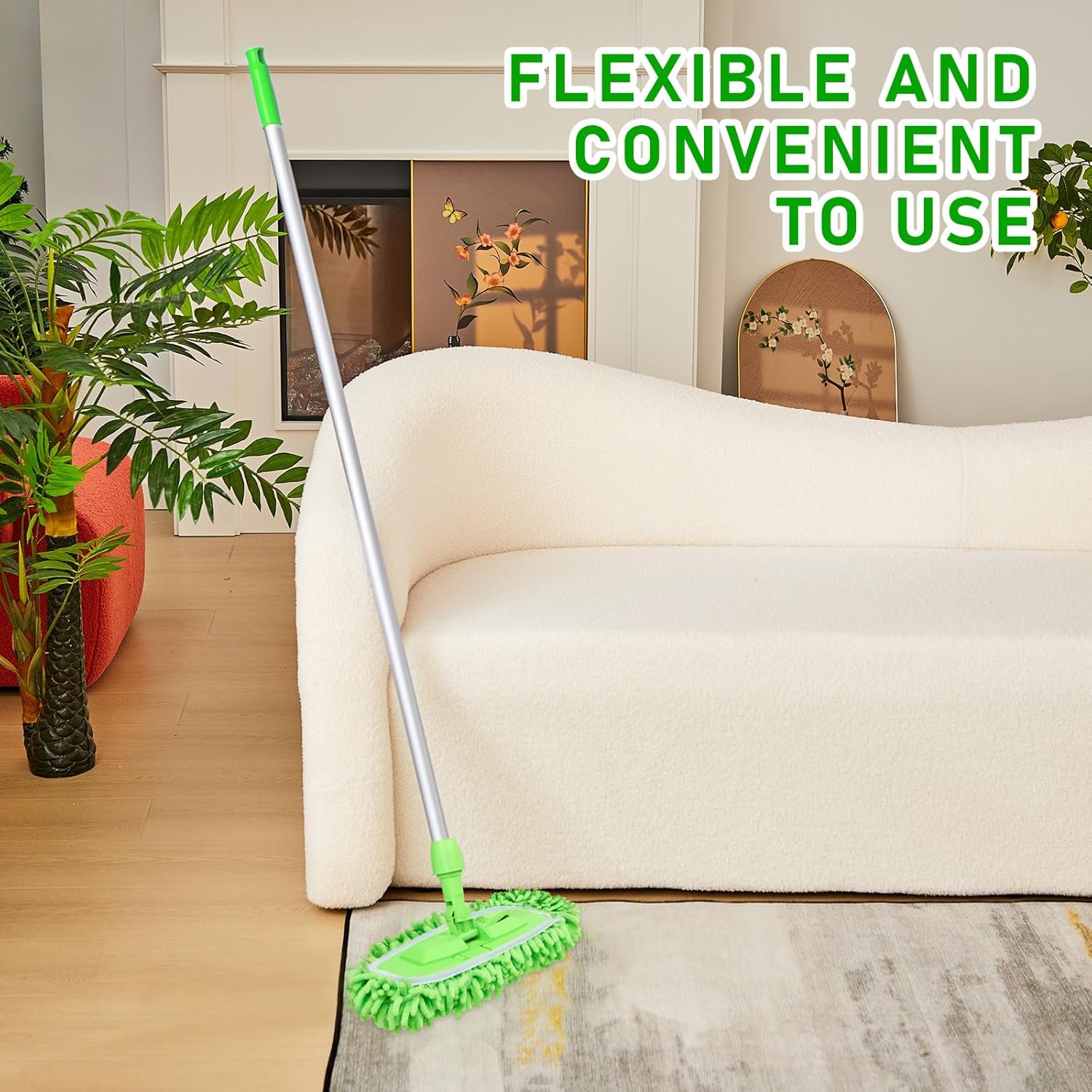 12 almohadillas reutilizables para fregona compatibles con Swiffer Sweeper Mop, almohadillas de microfibra reutilizables, cabezal de trapeador de