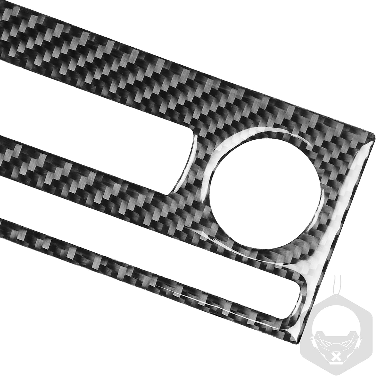 Botón de aire acondicionado para automóvil, cubierta de panel de perilla de control de clima, calcomanía de ajuste de fibra de carbono real,
