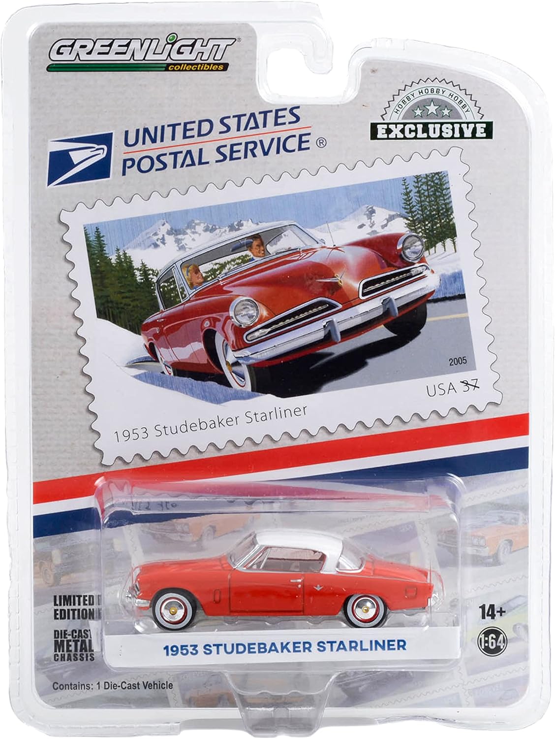 Greenlight 164 1953 Starliner – Postal Service America on The Move 50s Sporty Cars (Hobby Exclusive) 30361 Envío desde Canadá