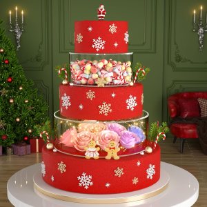 2 soportes de acrílico rellenables para tartas, nivel elevador de pasteles, caja de exhibición cilíndrica redonda, centro de mesa decorativo para 2 soportes de acrílico rellenables para tartas, nivel elevador de pasteles, caja de exhibición cilíndrica redonda, centro de mesa decorativo para