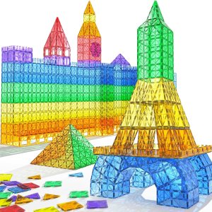 Azulejos magnéticos magnéticos, 116 piezas, bloques de construcción para niños, juguetes con 2 coches, bloques de construcción magnéticos para niños Azulejos magnéticos magnéticos, 116 piezas, bloques de construcción para niños, juguetes con 2 coches, bloques de construcción magnéticos para niños