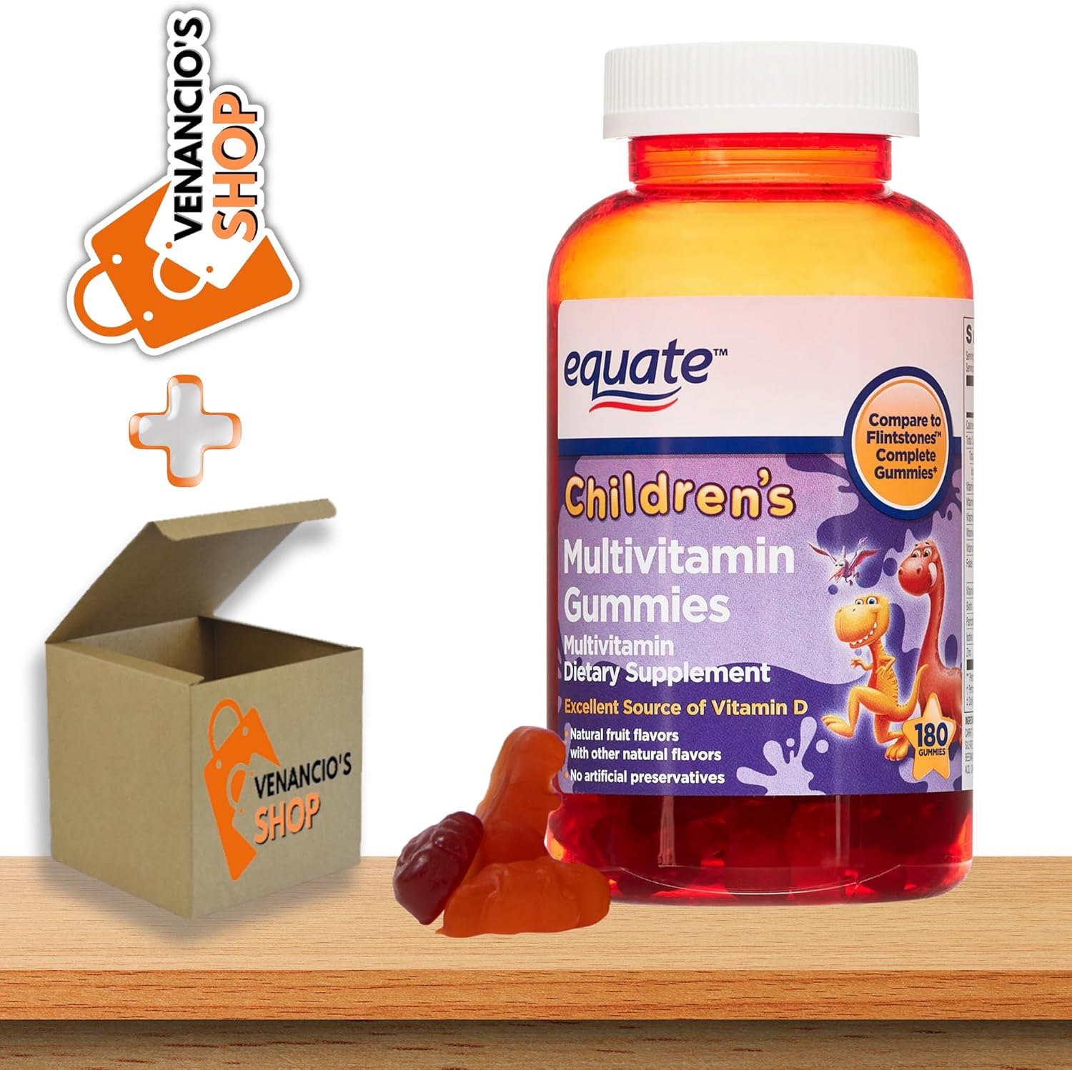 Equate Children – Gomitas multivitamínicas completas, masticables para niños, con vitaminas y minerales, comparadas con las gomitas completas de