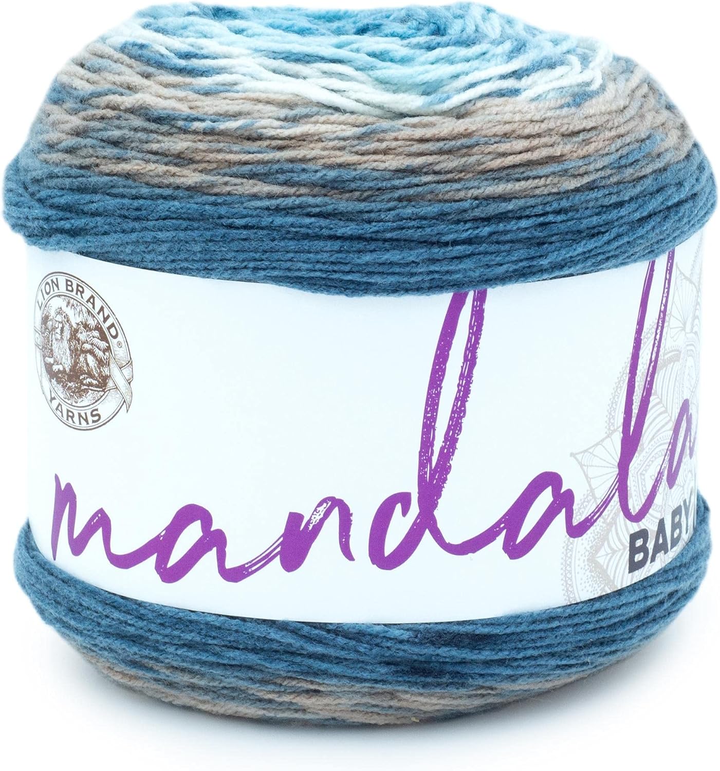 Lion Brand Yarn (1 madeja) Mandala Baby Yarn, Wishing Well, 1770 pies (paquete de 1)