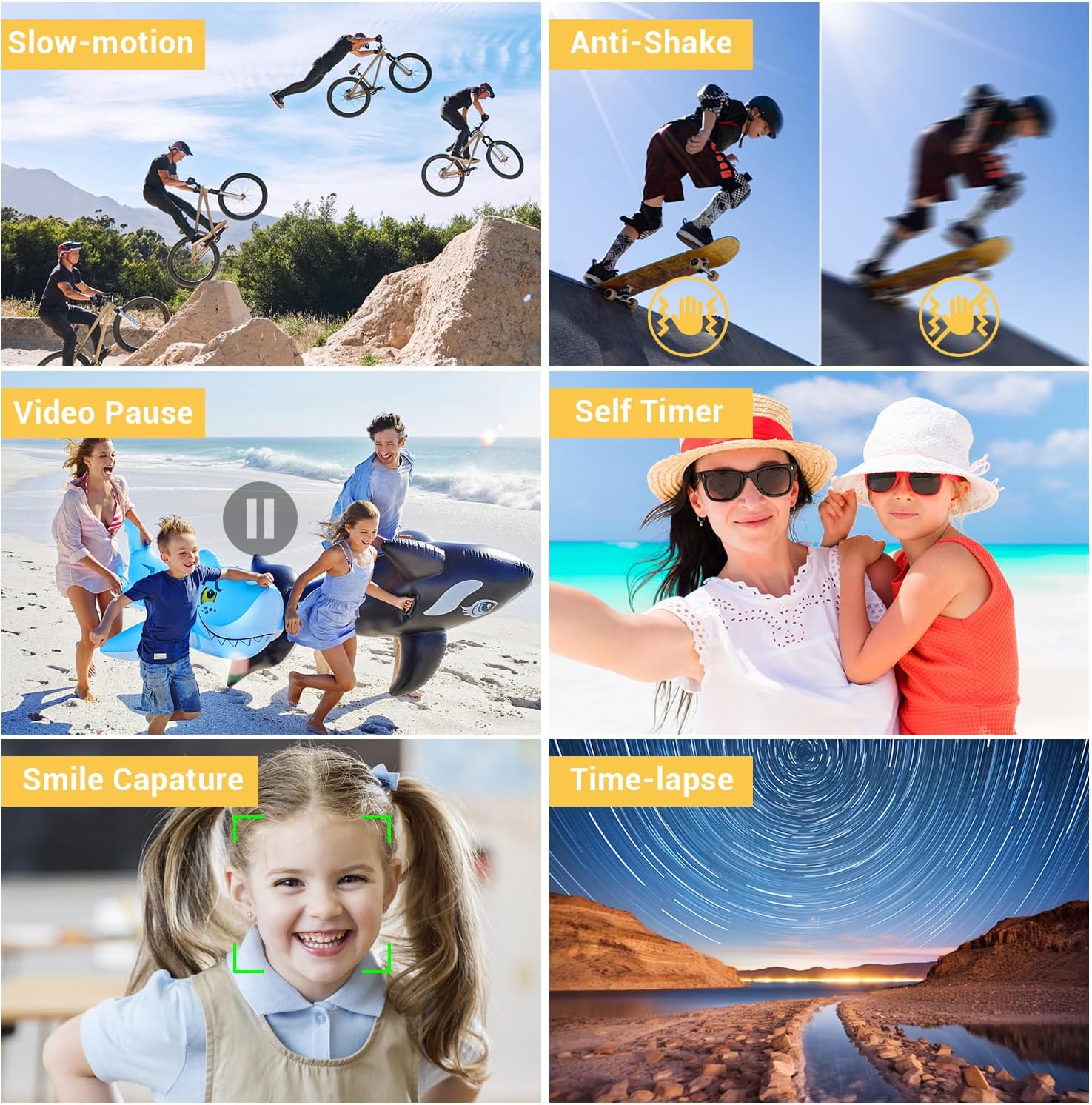 Cámara digital 4K, cámara de vlogging de 48 MP para fotografía, cámara compacta de viaje de YouTube con flash, zoom digital 18X, tarjeta SD de 32 G