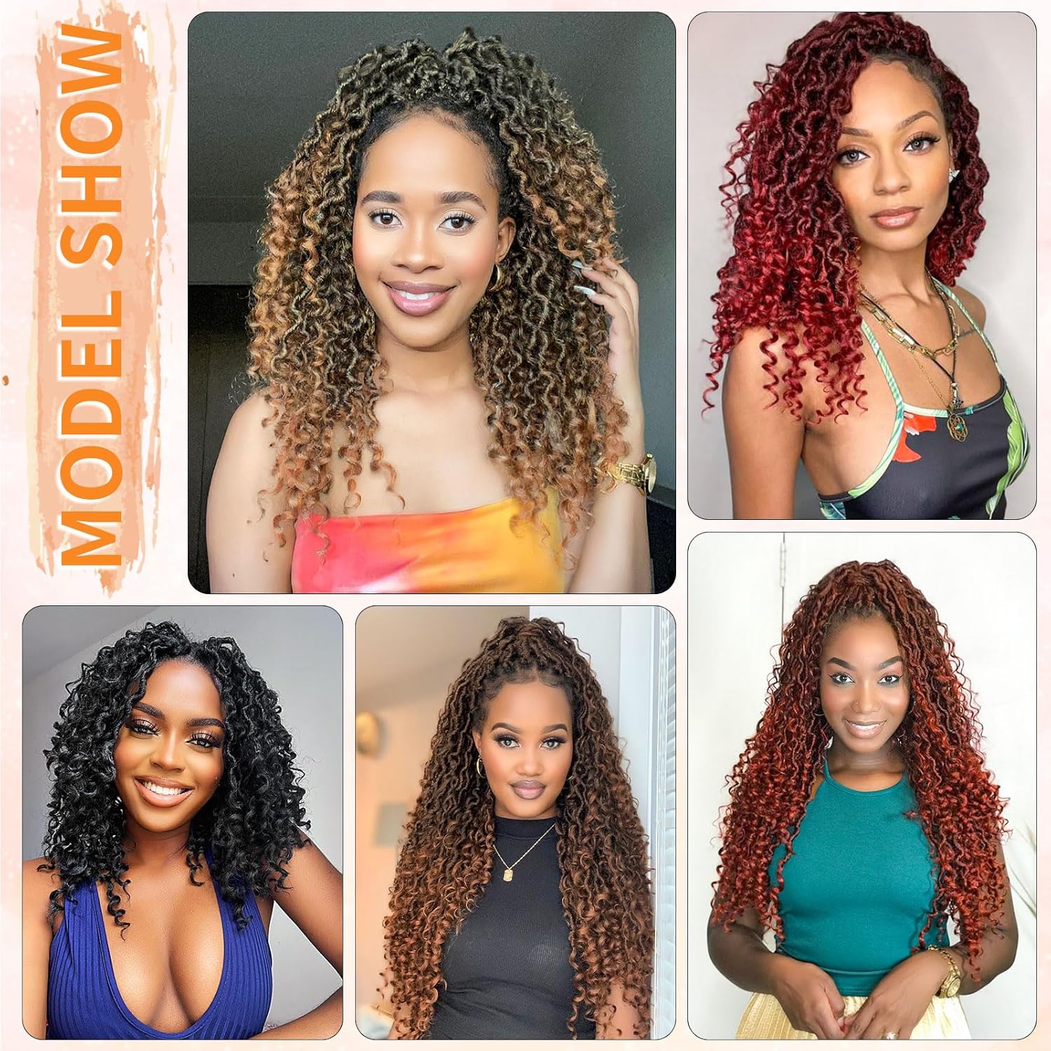 Wodun Goddess Locs – Cabello de ganchillo de 14 pulgadas, 8 paquetes de cabello sintético de ganchillo, cabello de ganchillo previamente enrollado