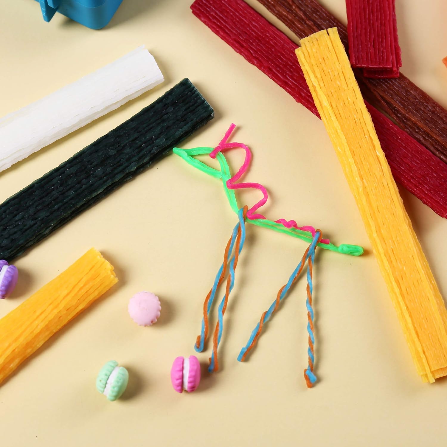 (640 piezas y 1 funda de viaje) varillas de hilo de cera  6 pulgadas, 13 colores neón para niños  Manualidades de bricolaje y suministros para