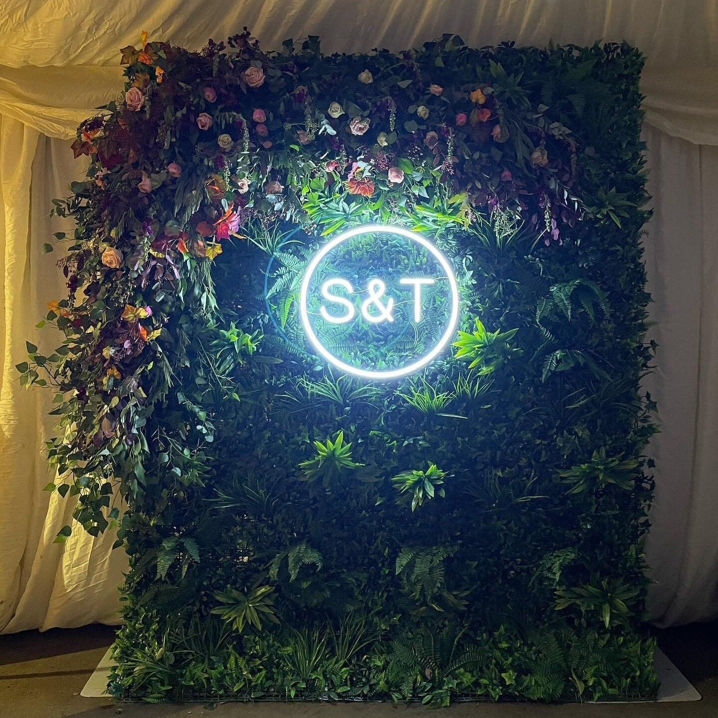 Letrero de neón de boda con iniciales circulares, letrero de neón con nombre de Coulps, letrero de neón personalizado para decoración del hogar, luz
