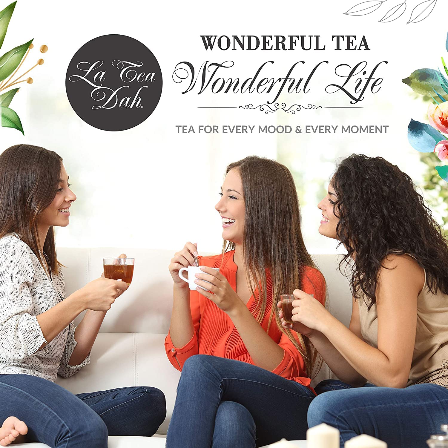La Tea Dah Caja de regalo surtida de té  Nueve sabores de bolsas de té surtidas de primera calidad, mezcladas en los Estados Unidos  Muestra de té