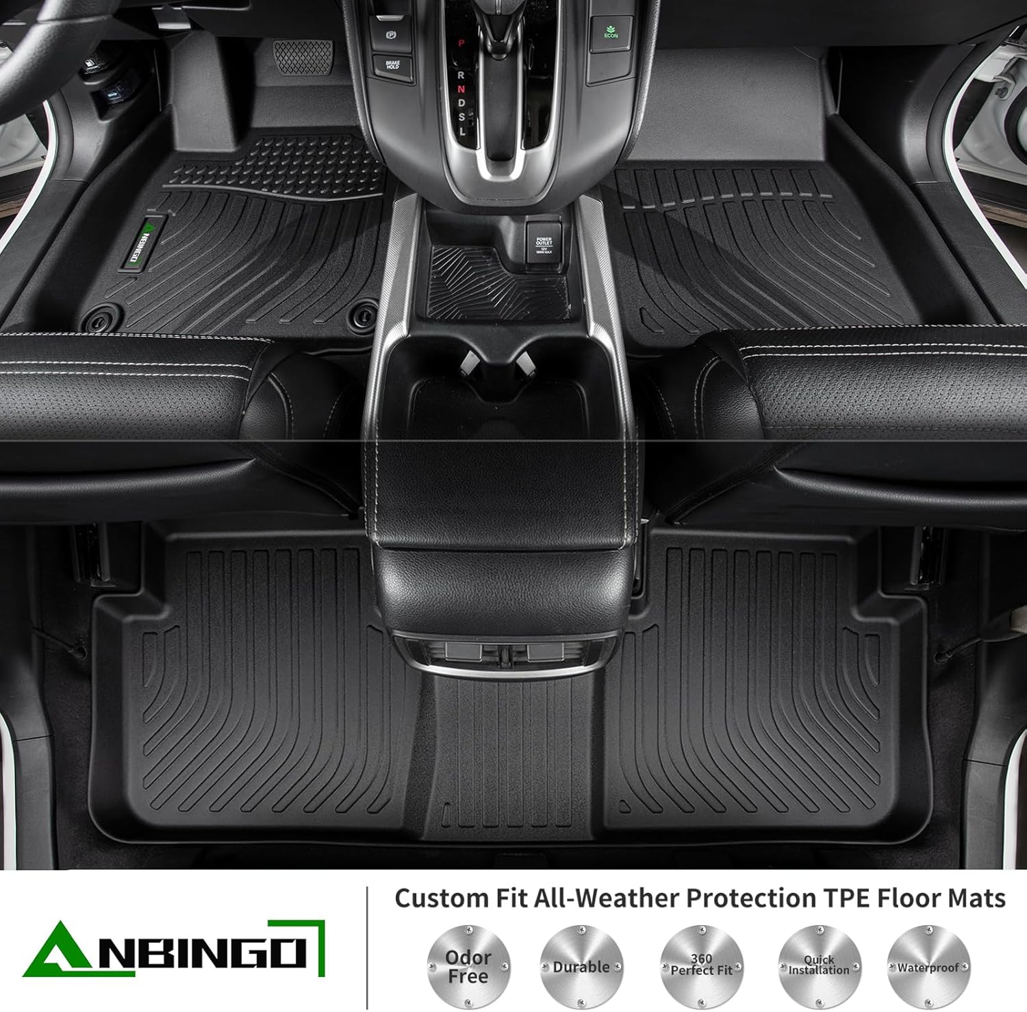 ANBINGO -Alfombrillas y forro de carga personalizadas para Nissan Ariya 2023. Protección para todo tipo de clima, TPE impermeable, antideslizantes,