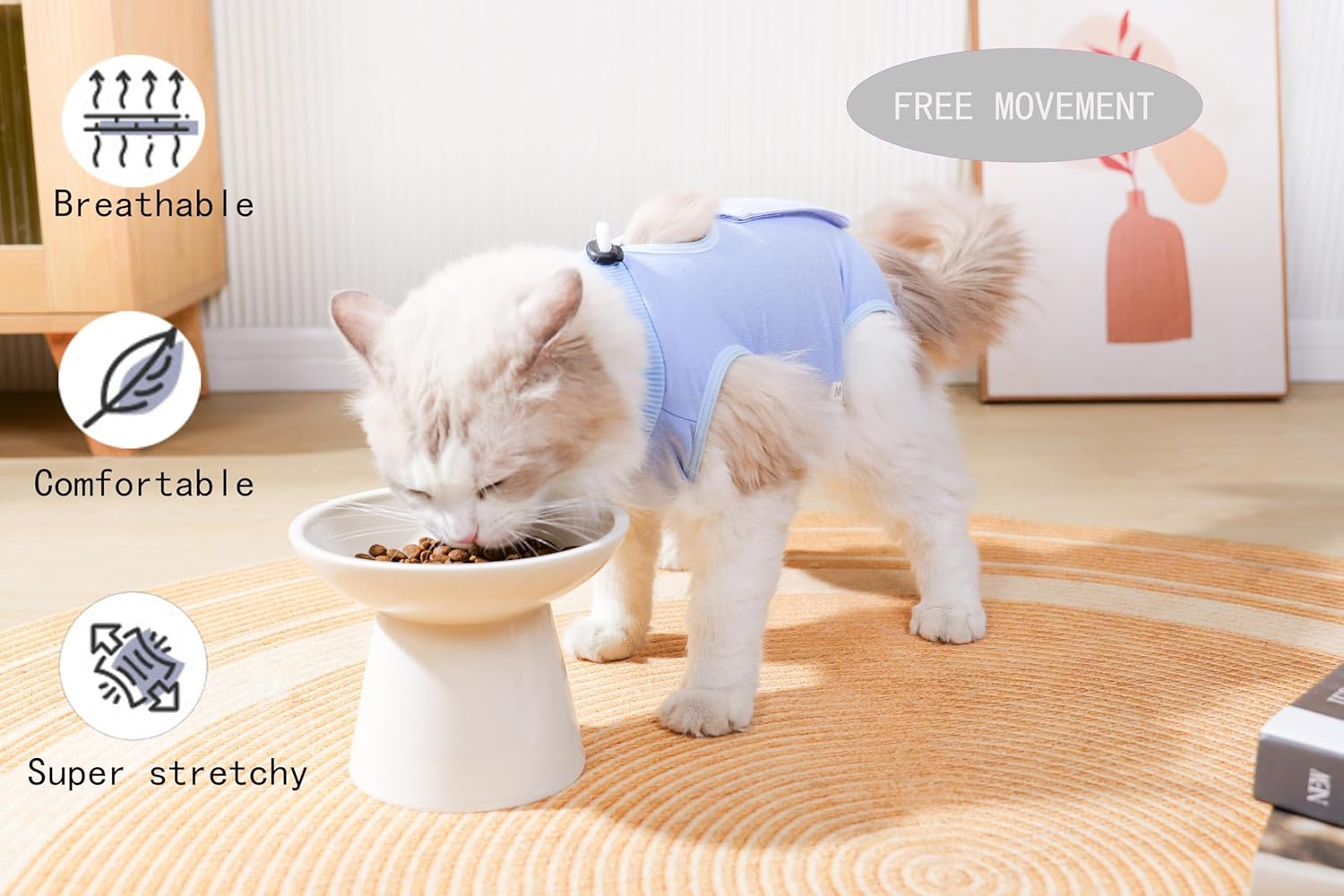 Traje de recuperación de cirugía de gato, enterizo de gato para gatos después de una cirugía, esterilización quirúrgica poscirugía poscirugía herida
