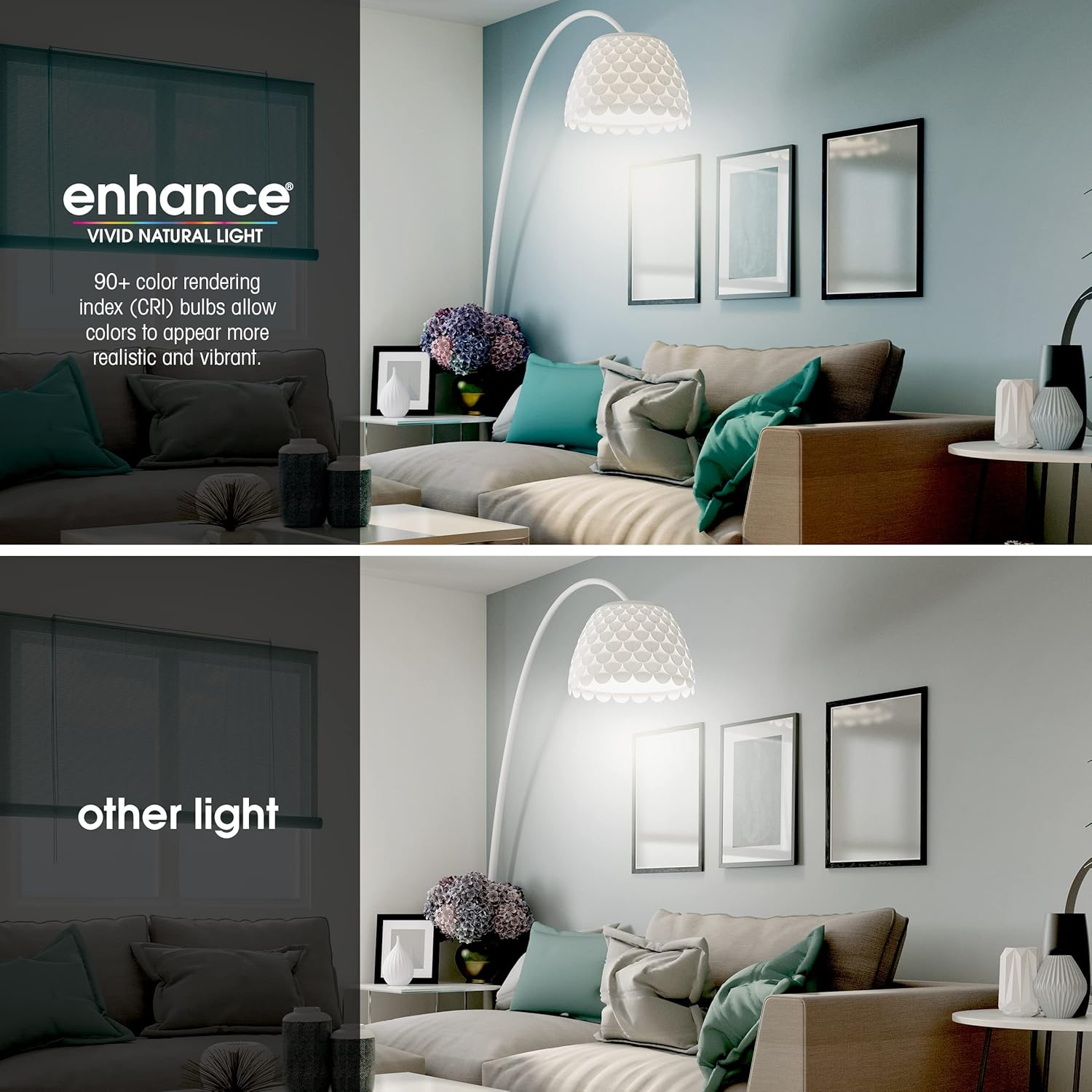 Feit Electric Bombilla LED A19, equivalente a 60 W, no regulable, 800 lúmenes, base media E26, blanco brillante de 3000 K, CRI 90, vida útil de 10