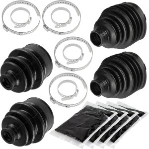 Caltric Kit de arranque CV exterior e interior de 2 ejes delanteros compatible con Yamaha Grizzly 550 YFM550 4X4 2009-2014 Caltric Kit de arranque CV exterior e interior de 2 ejes delanteros compatible con Yamaha Grizzly 550 YFM550 4X4 2009-2014