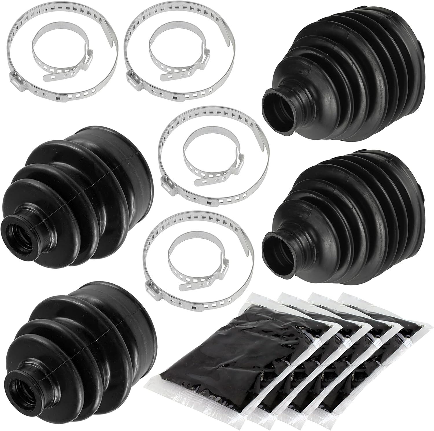 Caltric Kit de arranque CV exterior e interior de 2 ejes delanteros compatible con Yamaha Grizzly 700 YFM700 4X4 2009-2015