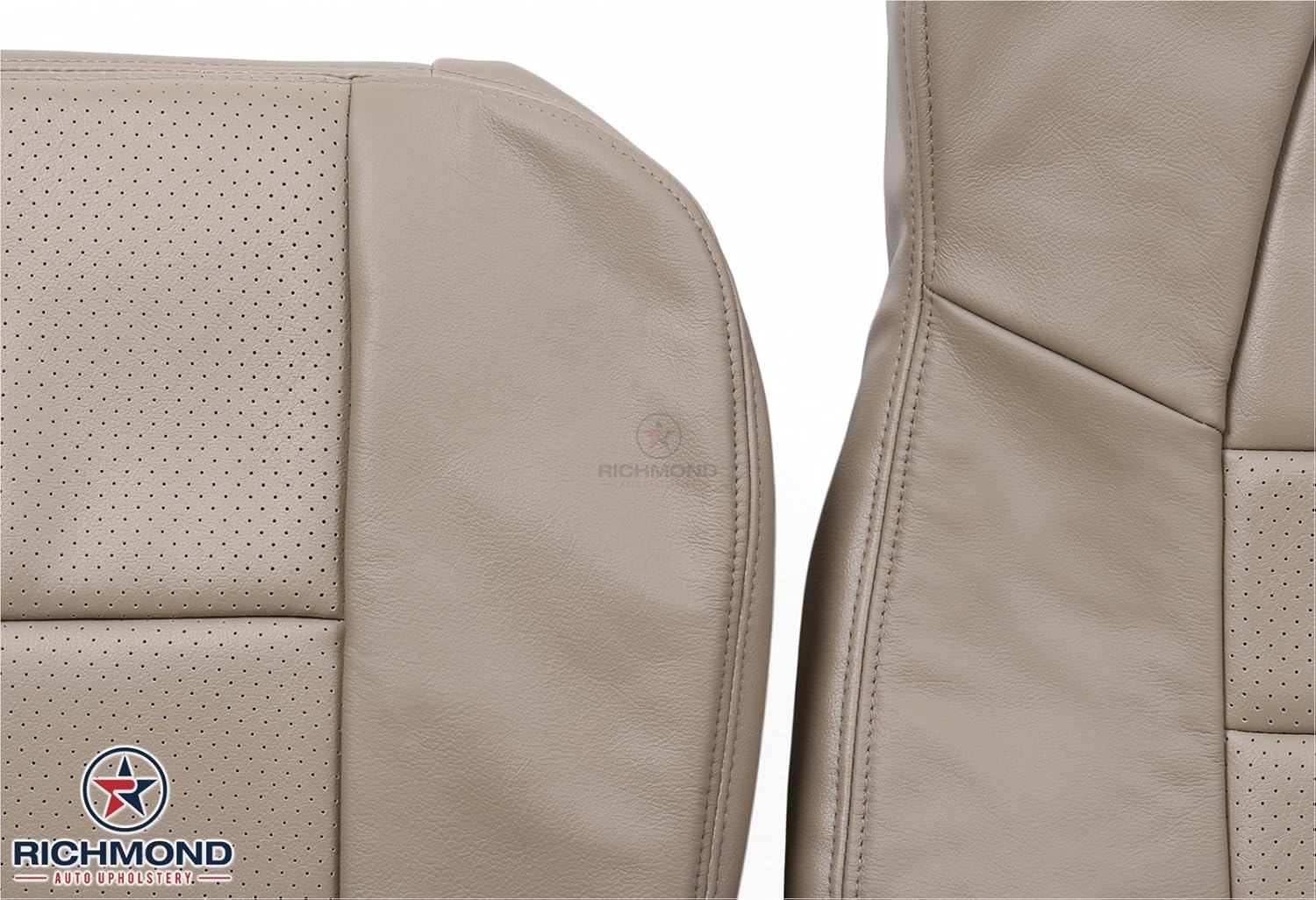 Richmond Auto Upholstery – Fundas de cuero de repuesto completas para el lado del conductor, color marrón compatible con Ford F-450 Lariat 7.3 Power