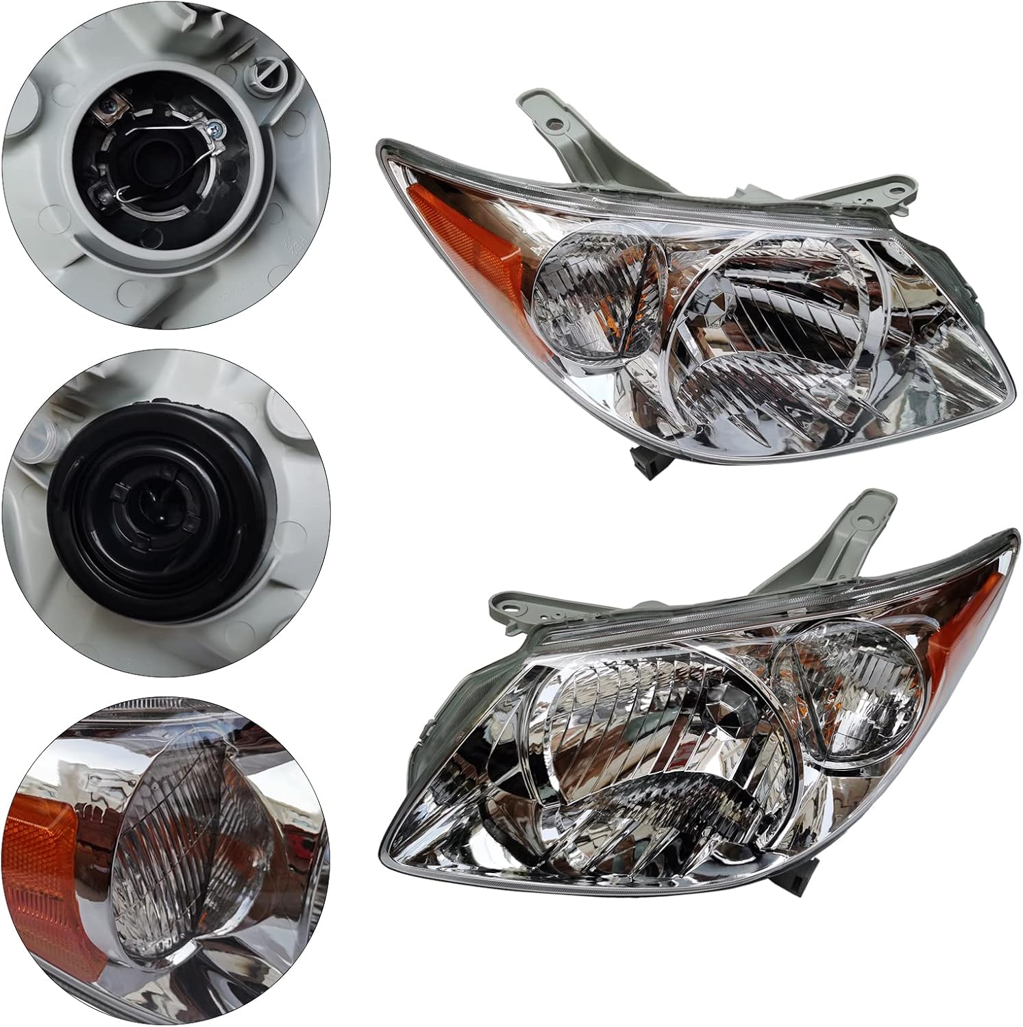 CNCEST Faro delantero para Pontiac Vibe Wagon 2005-2008, pasajero derecho y lado izquierdo del conductor, par de faros delanteros, 88973539,