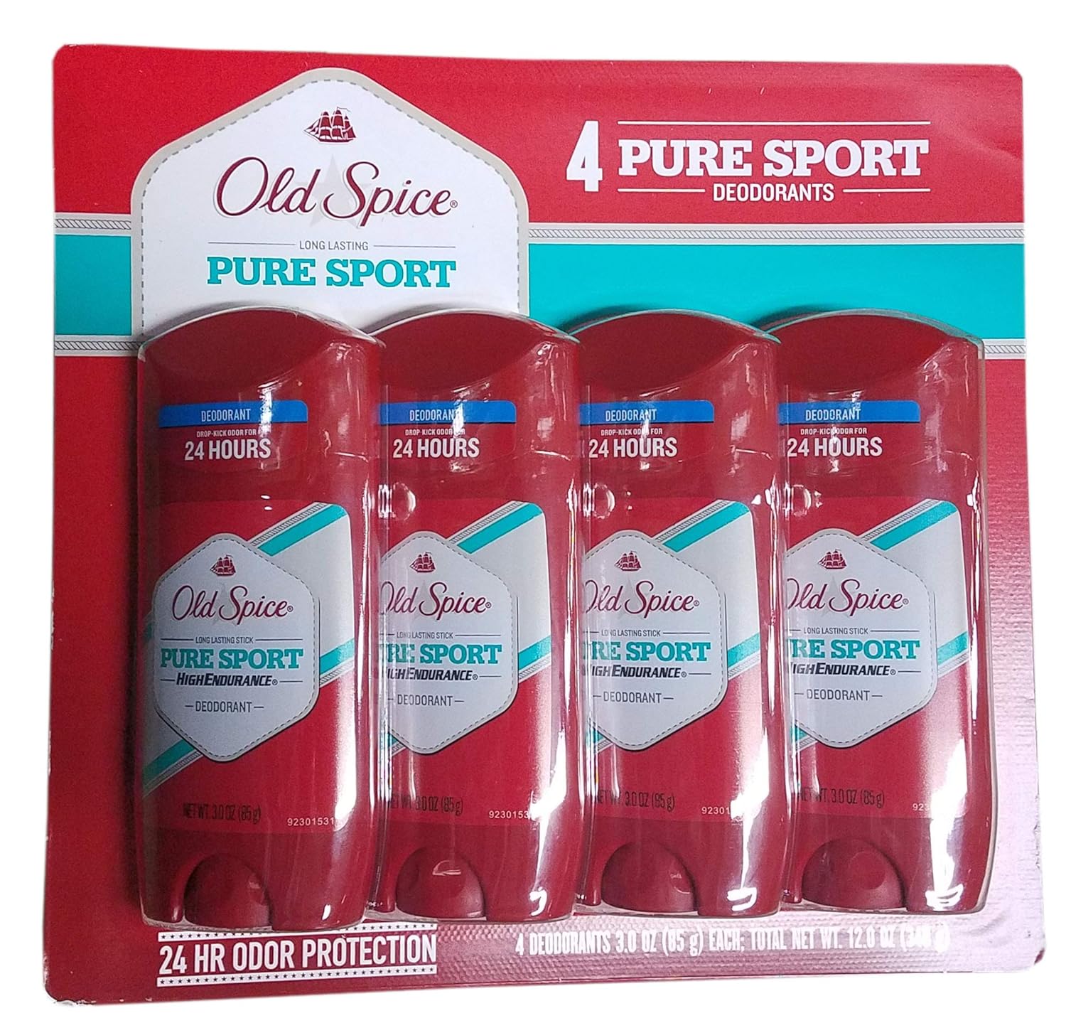 Old Spice Pure Sport – Desodorante corporal en barra de 12 onzas