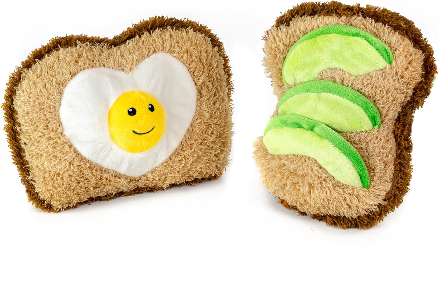 Giftable World Juguete de peluche para mascotas, frutas, cupcakes, helados, taza con juguete chirriante para masticar para perros (aguacate,