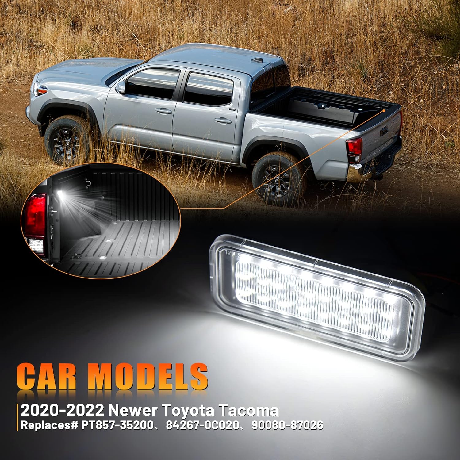 Kit de iluminación LED para caja de auto, 2 unidades, compatible con Toyota Tacoma 2020 2021 2022 2023 Kit de iluminación LED para cama de camión
