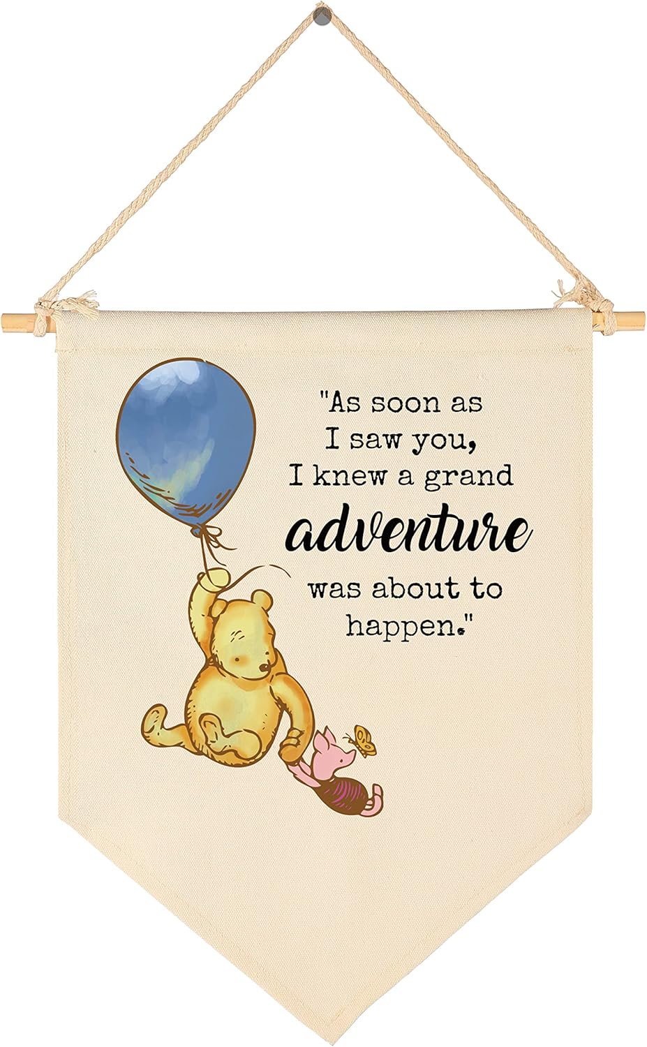 As Soon As I Saw You-Adventure was About to Happen-Christmas Birthday Party Bunting-Baby Gift Shower-Winie Wall Flag Decor Gift The Pooh-Banner