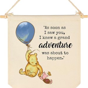 As Soon As I Saw You-Adventure was About to Happen-Christmas Birthday Party Bunting-Baby Gift Shower-Winie Wall Flag Decor Gift The Pooh-Banner As Soon As I Saw You-Adventure was About to Happen-Christmas Birthday Party Bunting-Baby Gift Shower-Winie Wall Flag Decor Gift The Pooh-Banner