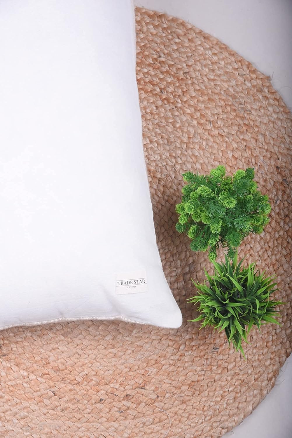 Funda de almohada lumbar de 100% algodón, tamaño grande, oblonga, decorativa, bohemia, geométrica, lujosa, para decoración del hogar (nieve marfil),