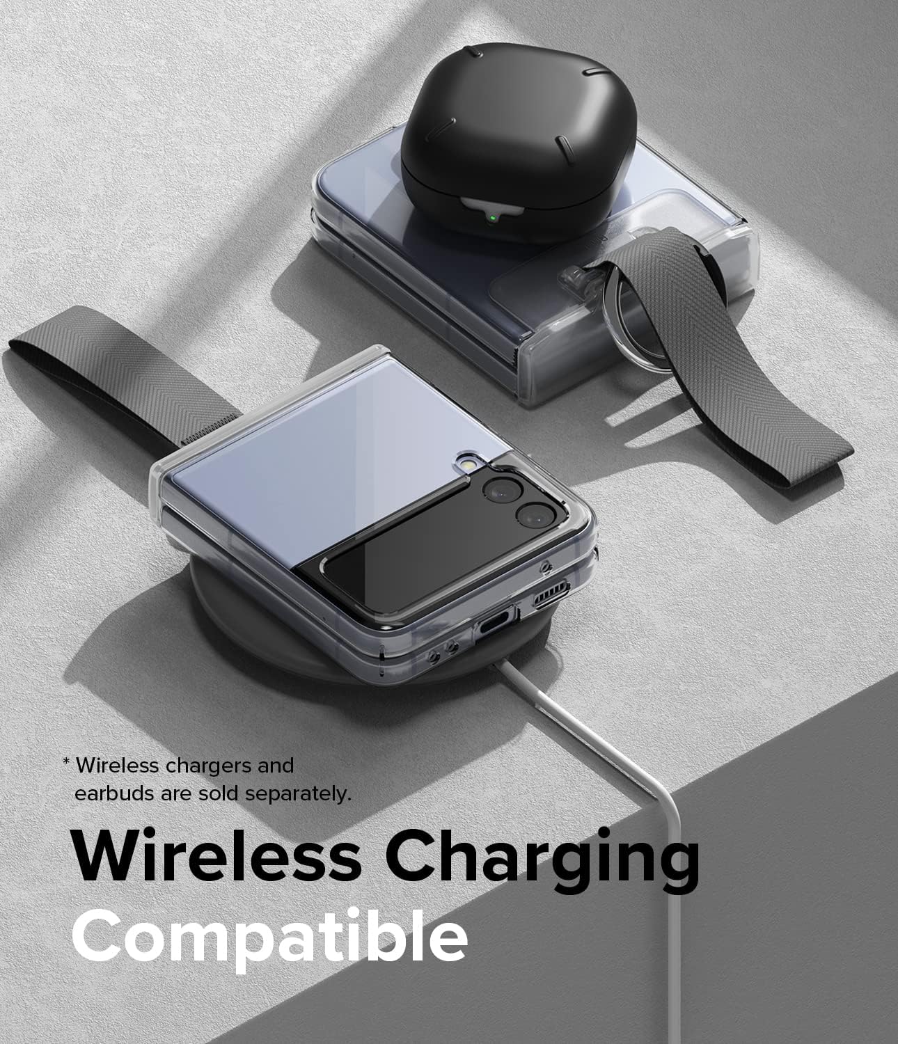 Ringke Cubierta de bisagra protector de bisagra + correa compatible con funda Samsung Galaxy Z Flip 5 y Z Flip 4, accesorio de bisagra duro a prueba