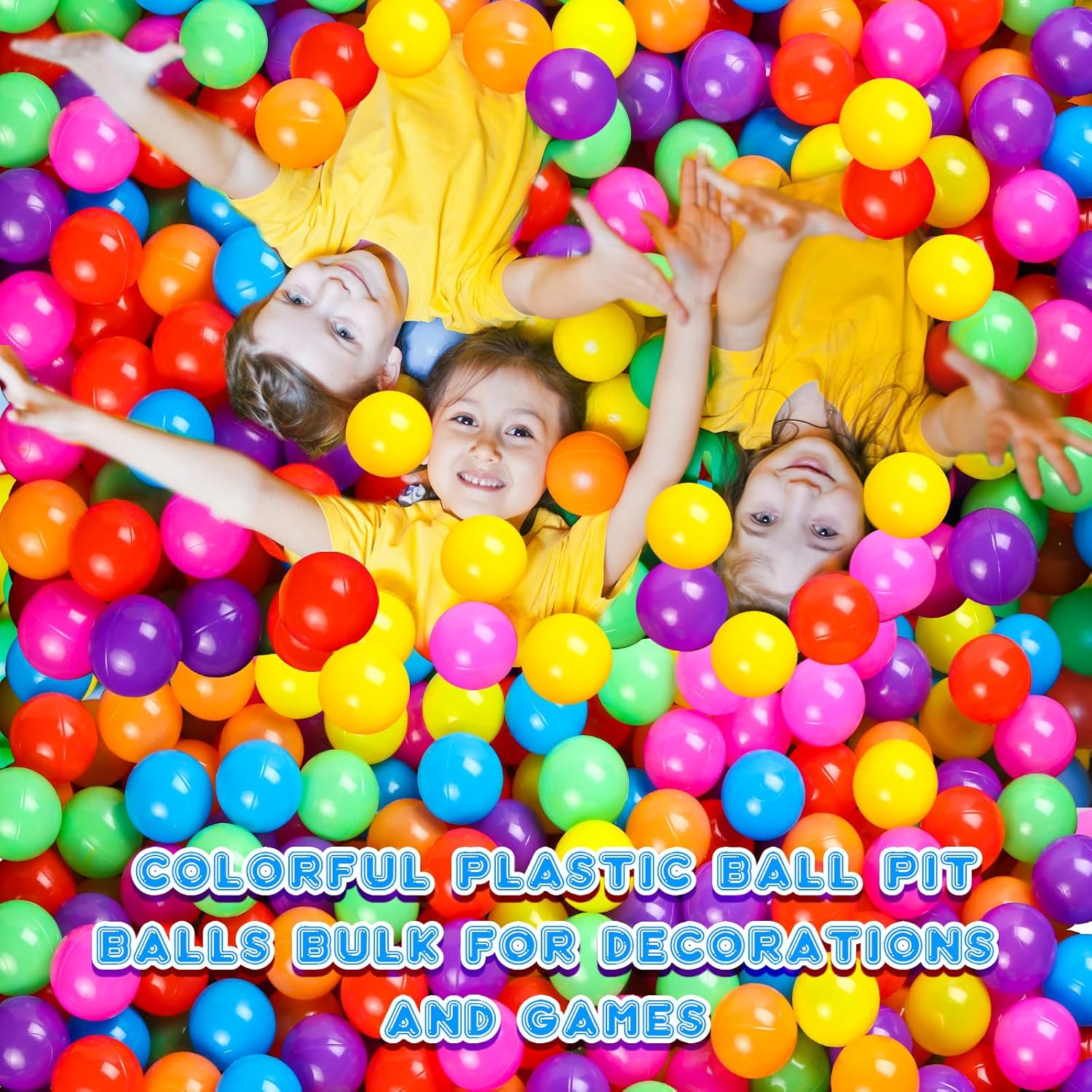 Meooeck Pelota colorida de 2.2 pulgadas de plástico suave a prueba de aplastamiento para exteriores, juguetes para piscina, casa, patio, accesorios