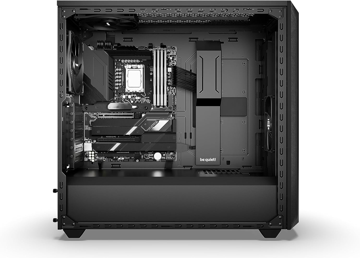 be quiet! Shadow Base 800 – Funda para juegos de PC de torre media – Radiadores de 16.535 in o placas base E-ATX Soporte – Negro – BGW60